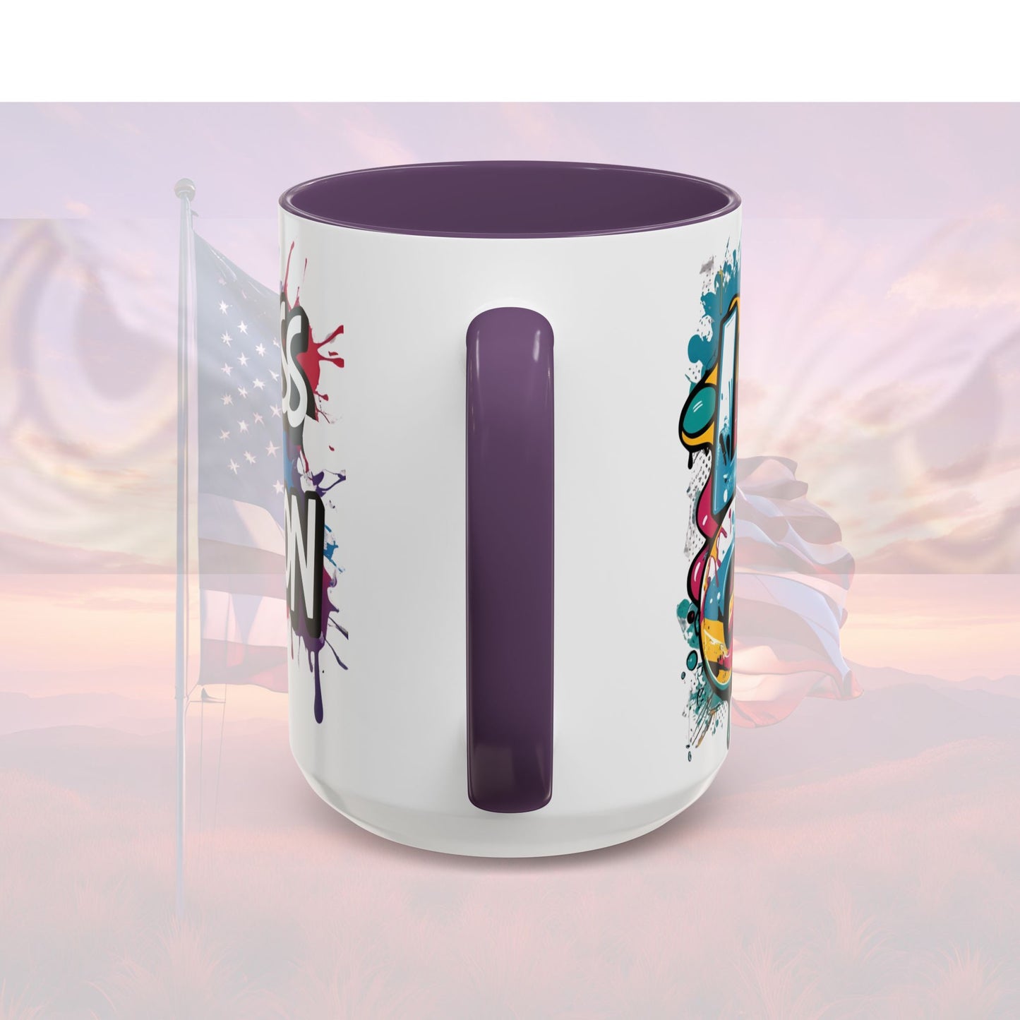 Vibrant Ceramic Mug Inspirational Let's Go! Graffiti Mug Coffee Mug Progress Not Perfection Sizes 11oz & 15oz Birthday Gift Graduation Gift 8 Different Color Options