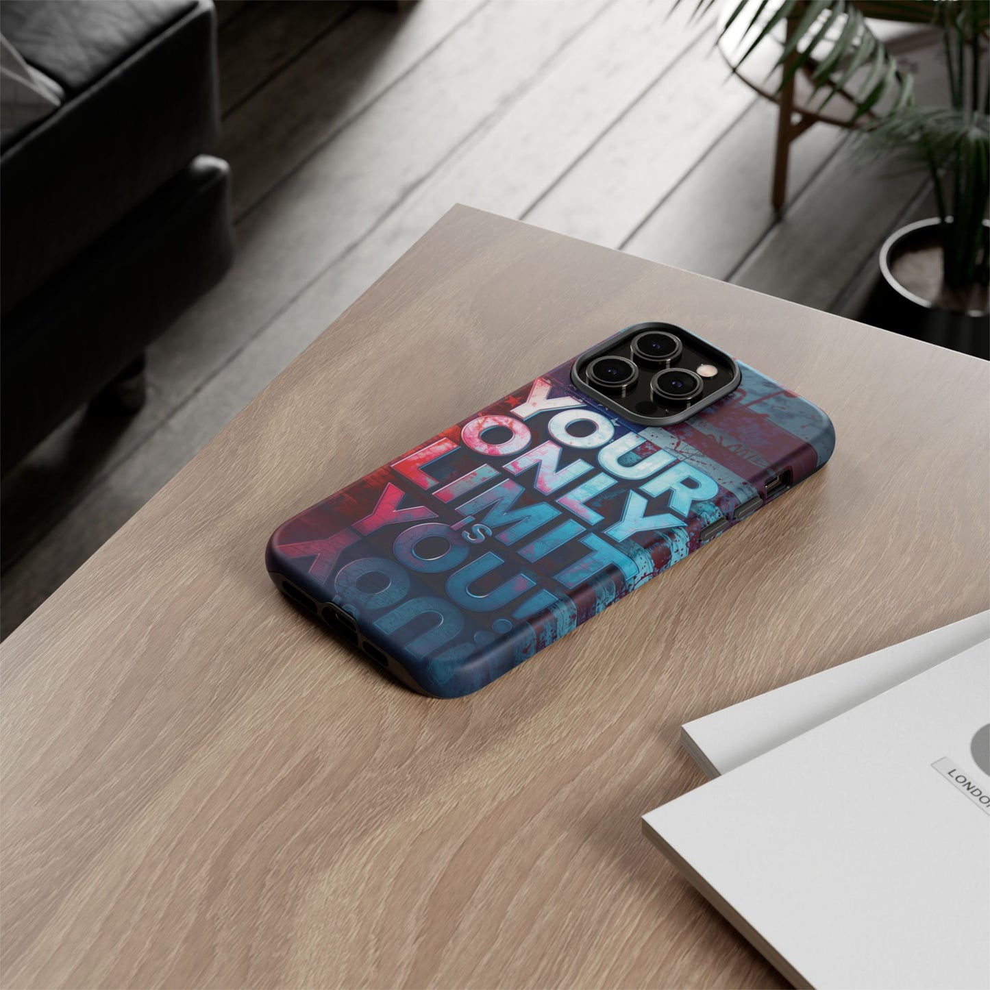 Tough Cases Phone Case -Your Only Limit Is You! Motivational Design, Inspirational Gift, Customizable Cover, USA Flag, Adventure Vibes