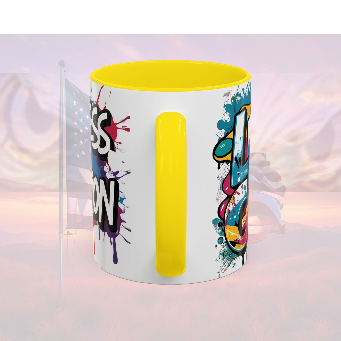 Vibrant Ceramic Mug Inspirational Let's Go! Graffiti Mug Coffee Mug Progress Not Perfection Sizes 11oz & 15oz Birthday Gift Graduation Gift 8 Different Color Options