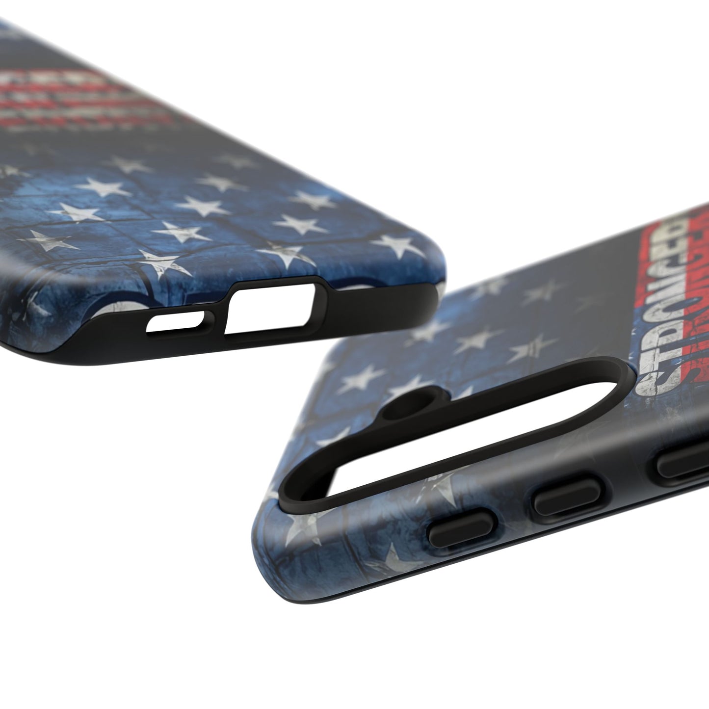 Patriotic Phone Case - Stronger Than Yesterday!, American Flag Design, Gift for Military, Independence Day, Motivational Decor, Tough Cases