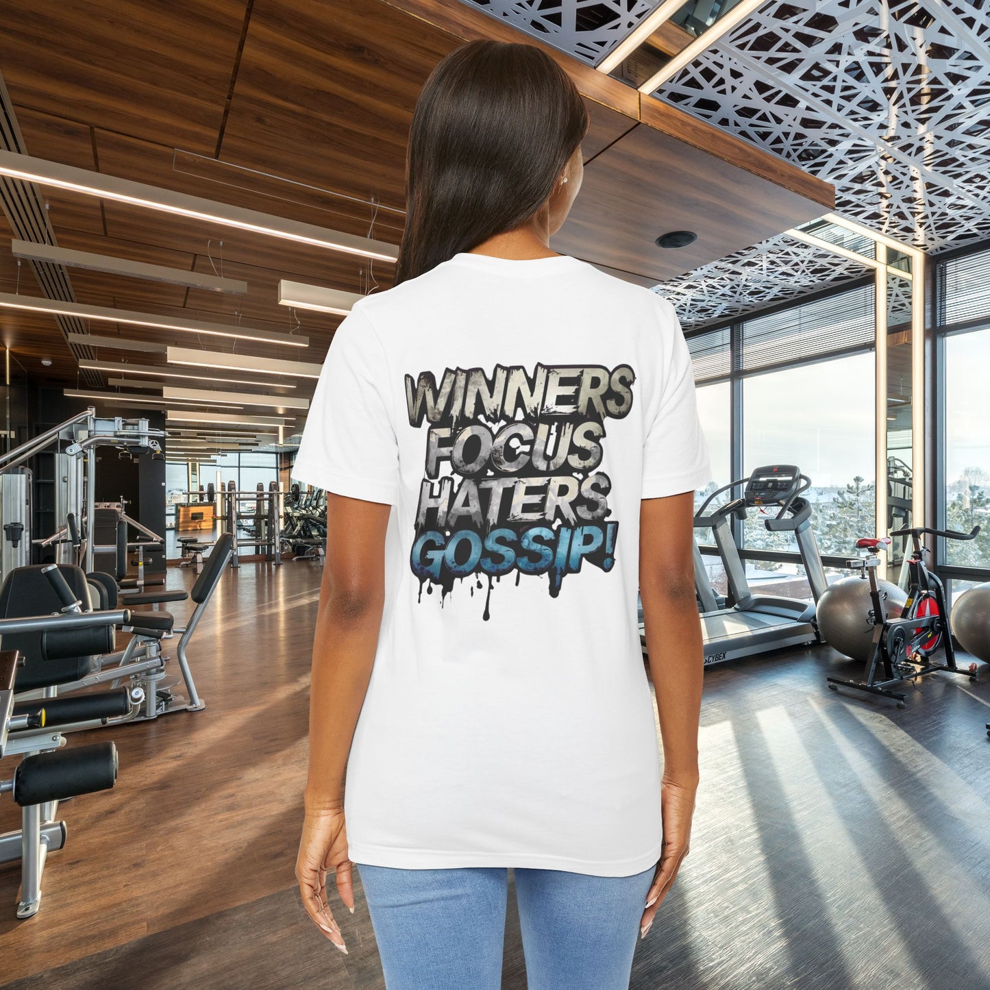 Winners Focus Haters Gossip! Tee - Motivational Graphic Shirt - Unisex Tee for Casual Wear - Gift for Friends - Streetwear Fashion