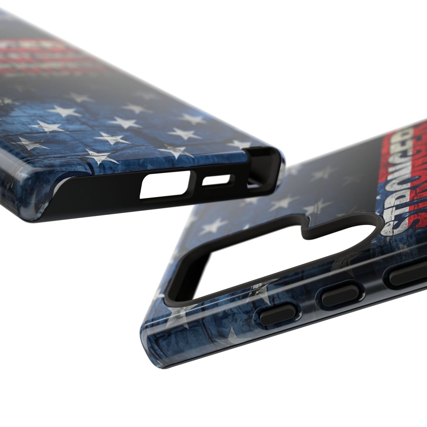 Patriotic Phone Case - Stronger Than Yesterday!, American Flag Design, Gift for Military, Independence Day, Motivational Decor, Tough Cases