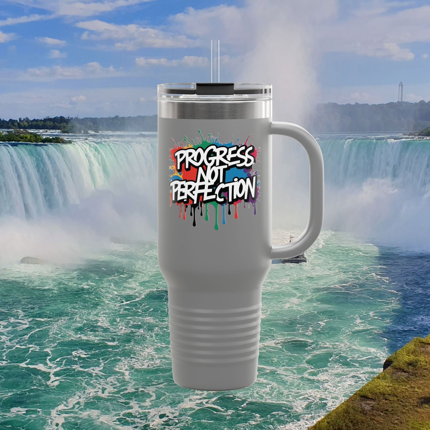 💥Inspirational 💥 Vibrant 💥 Durable 💥 Stainless Steel 💥 Insulated 💥 Travel Mug-Tumbler 💥 40oz 💥 Leak-Proof Lid 💥 8 Different Colors To Choose From 💥 Motivation On The Move 💥