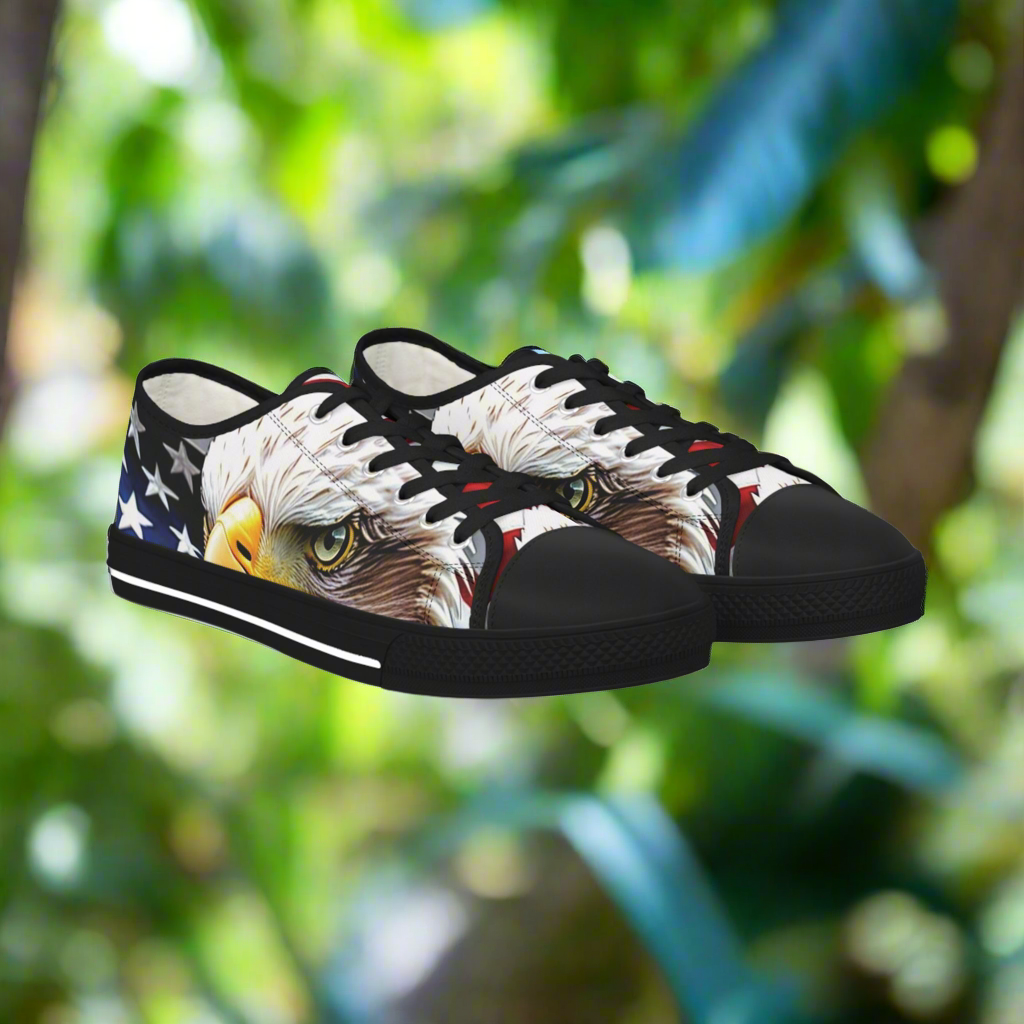 Unisex Sneakers - USA American Flag Patriotic Bald Eagle Design
