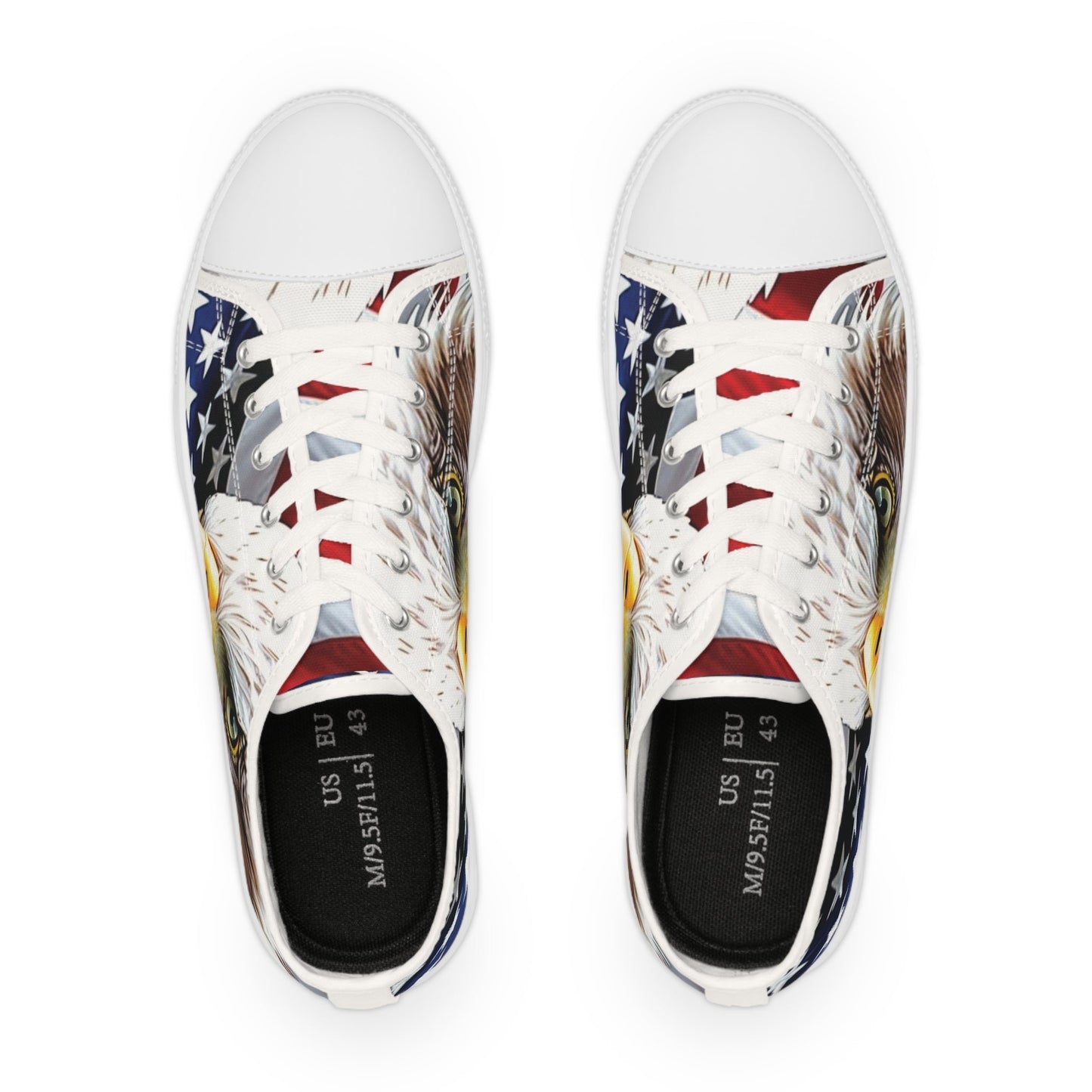 Unisex Sneakers - USA American Flag Patriotic Bald Eagle Design