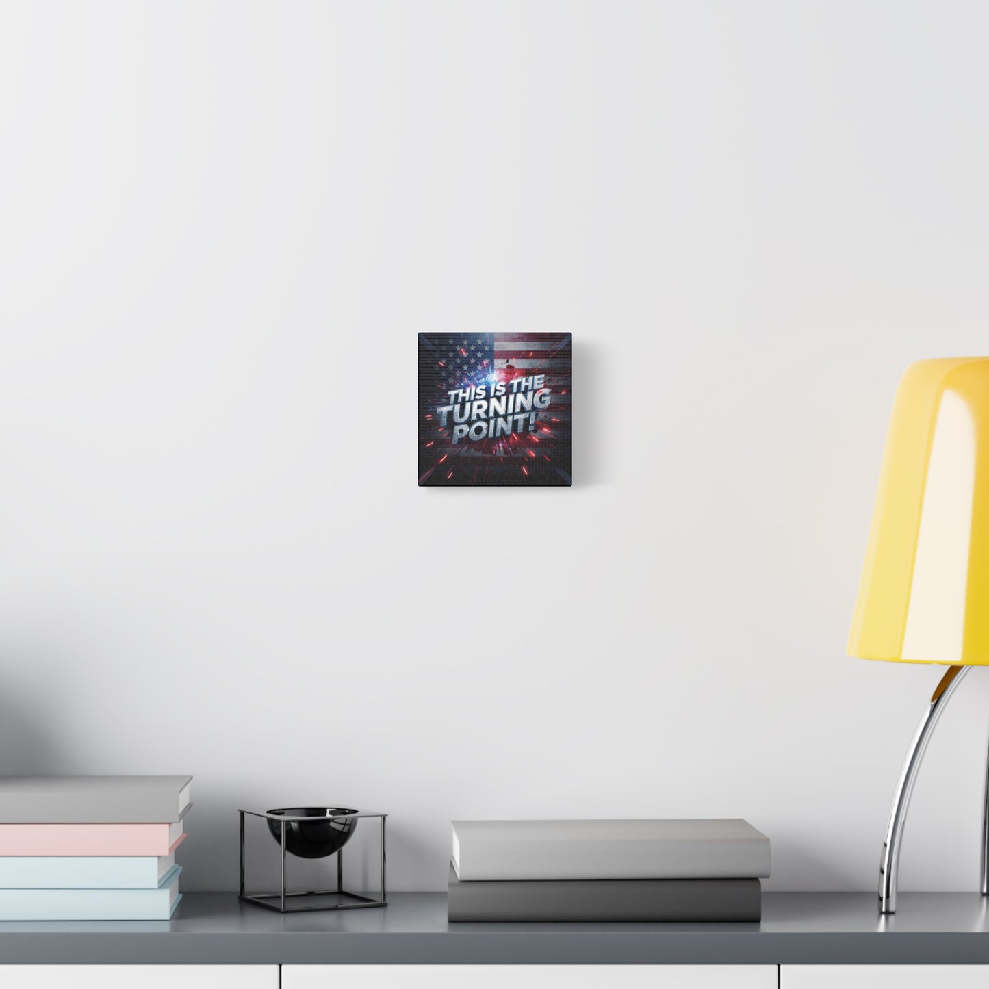 Canvas Print - Patriotic Wall Art - Stunning - Red White Blue - American Flag Backdrop - Charlie Kirk Inspired - This Is The Turning Point! - Multiple Sizes -