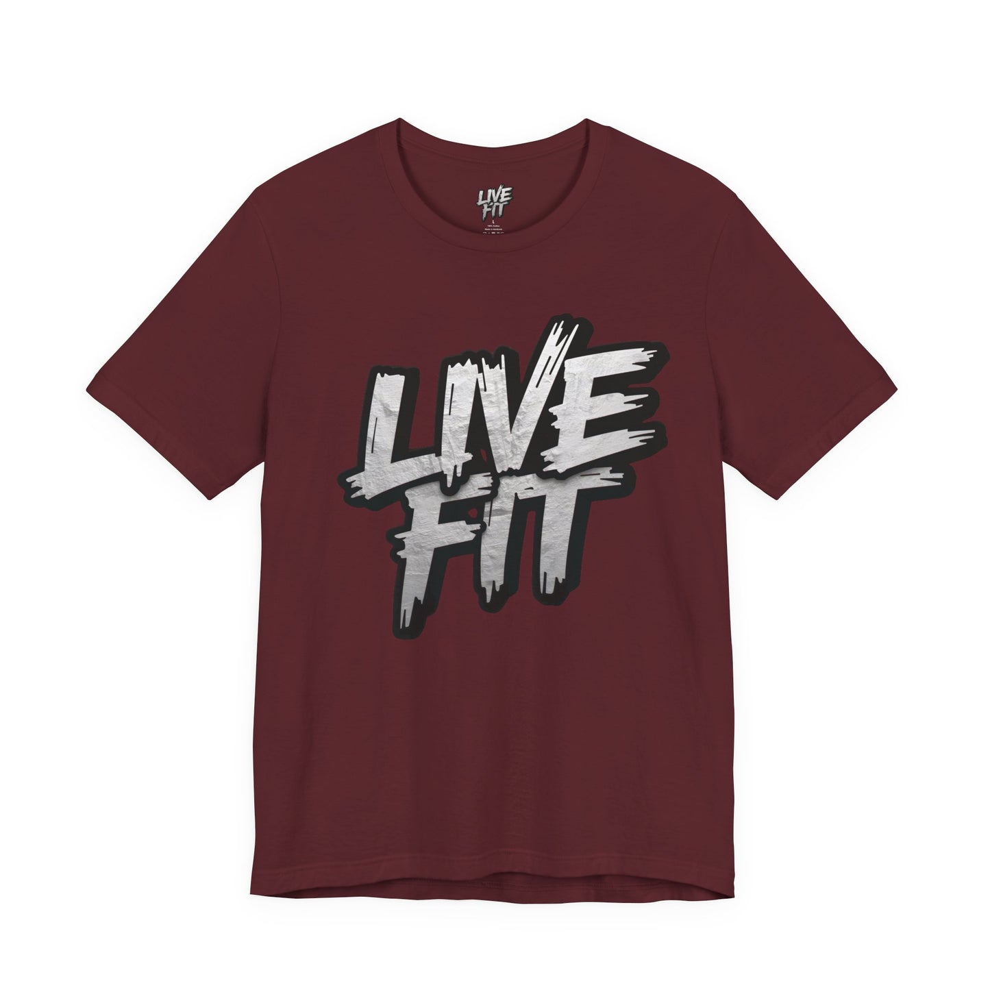 LIVE FIT Unisex Jersey Tee - Fitness Shirt - XS - 4XL - Workout Apparel - Motivational T-Shirt - Casual Wear - Gift for Fitness Enthusiasts