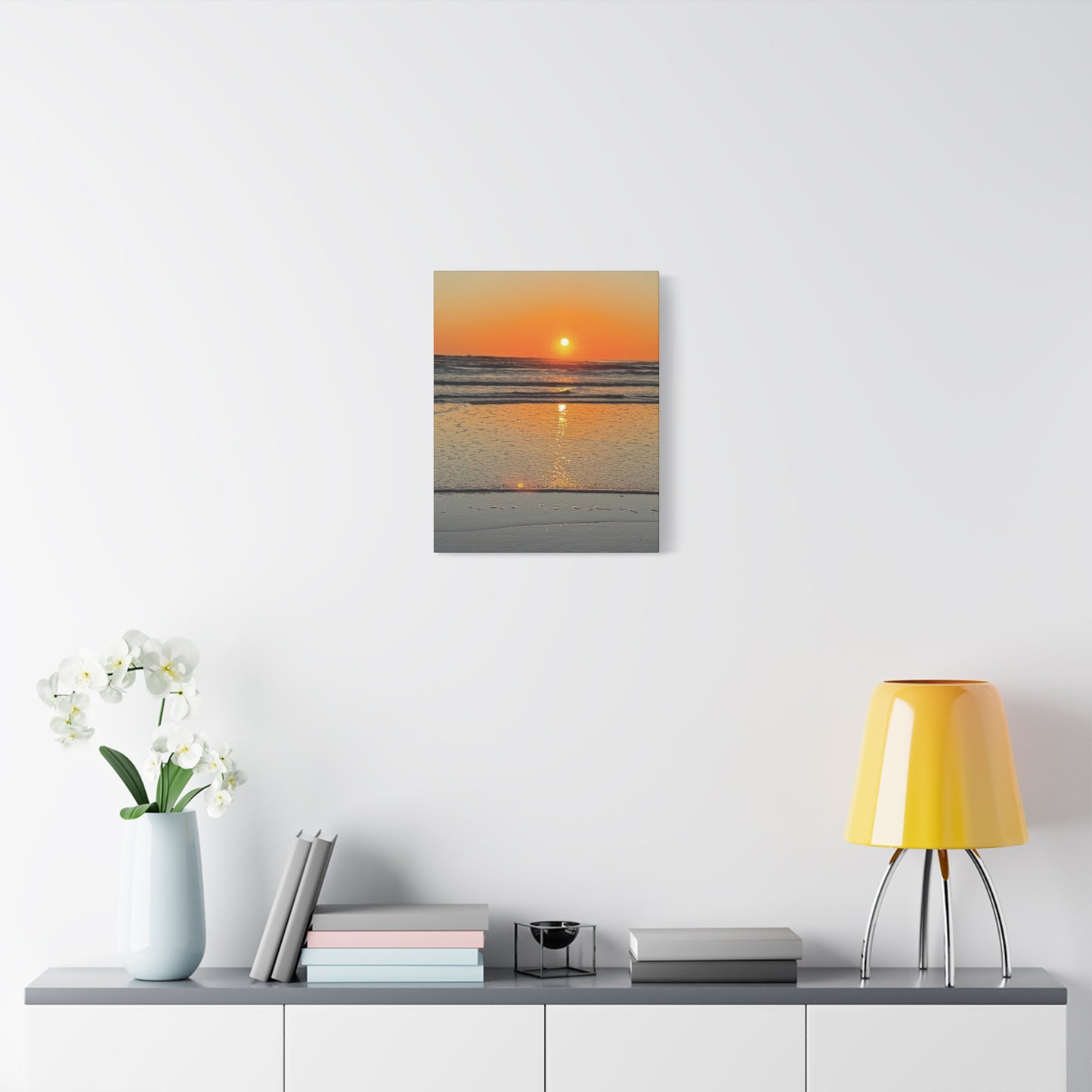 Stunning Sunset Beach Canvas Print, Ocean Decor, Wall Art, Home Decor, Coastal Artwork for Living Room