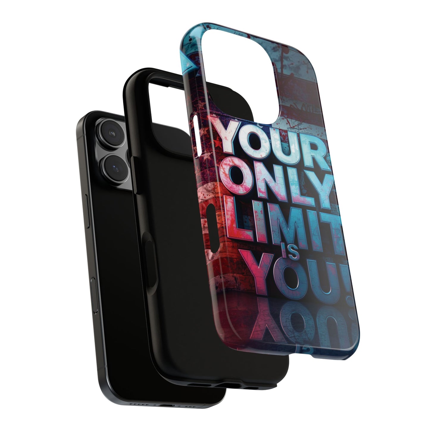 Tough Cases Phone Case -Your Only Limit Is You! Motivational Design, Inspirational Gift, Customizable Cover, USA Flag, Adventure Vibes