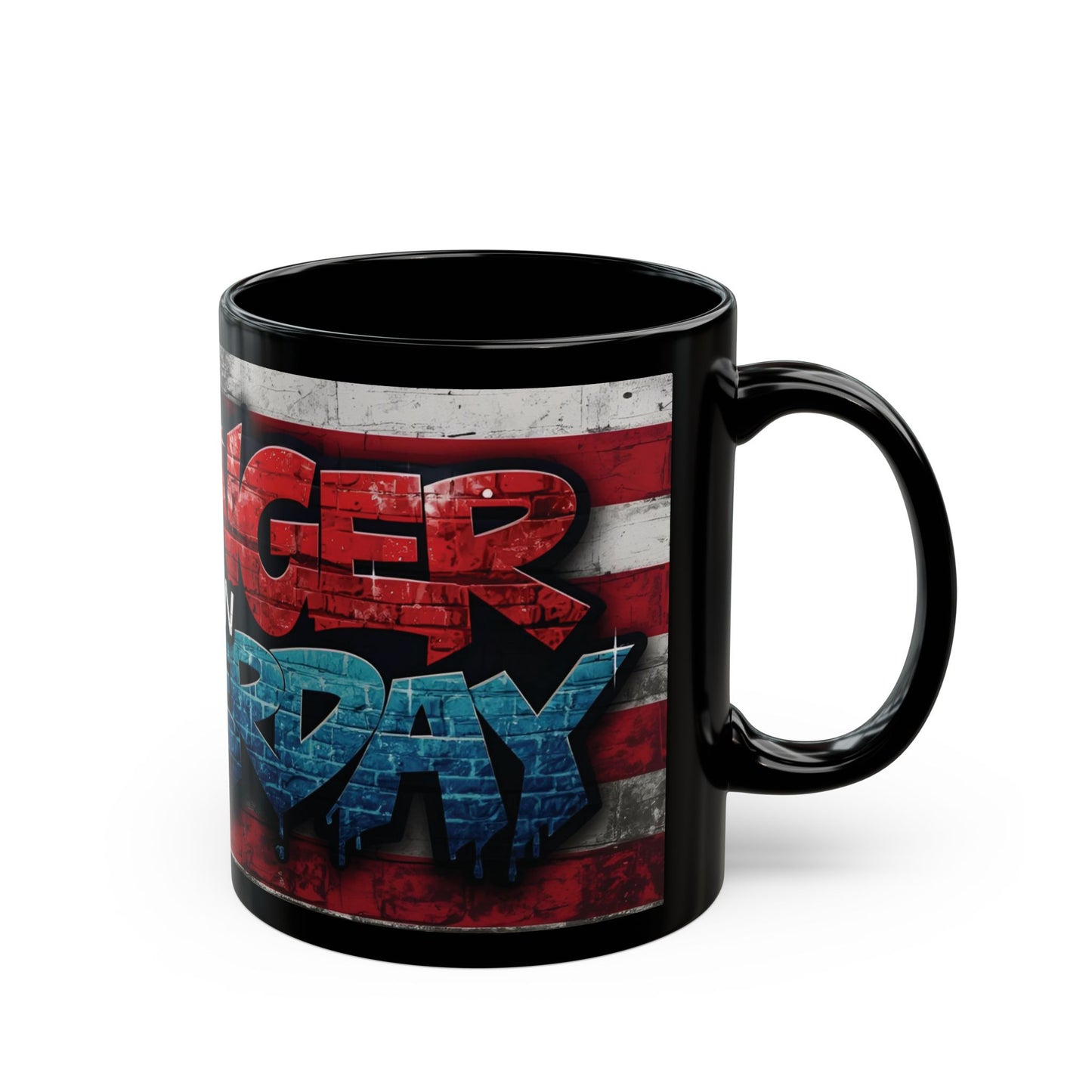 Eye-Catching - Motivational Patriotic Mug - Stronger Than Yesterday - Fitness Lover Gift - July 4th Independence Day Cup, 11oz