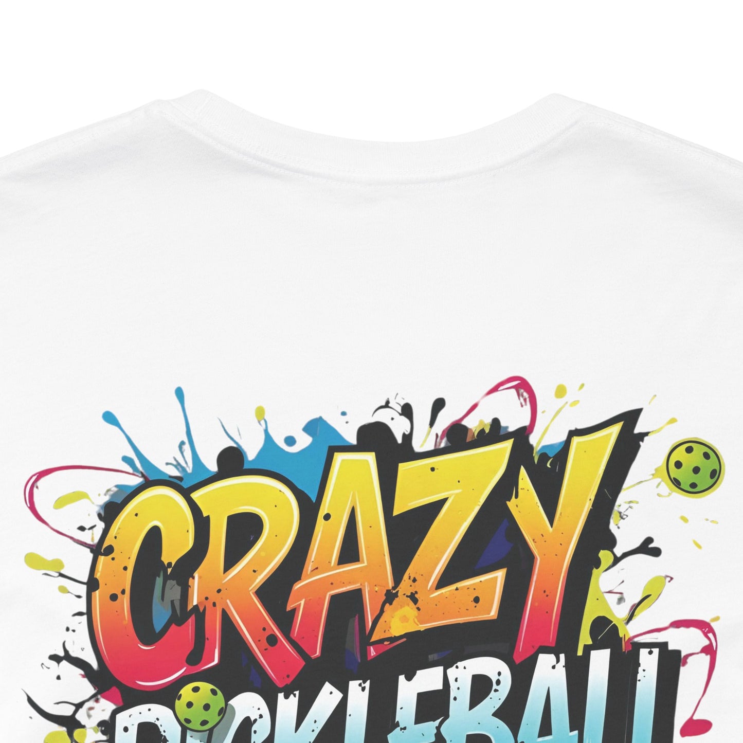 Eye-Catching Crazy Pickleball Lady T-Shirt - Fun Graphic Tee for Pickleball Enthusiasts Sizes XS-5XL