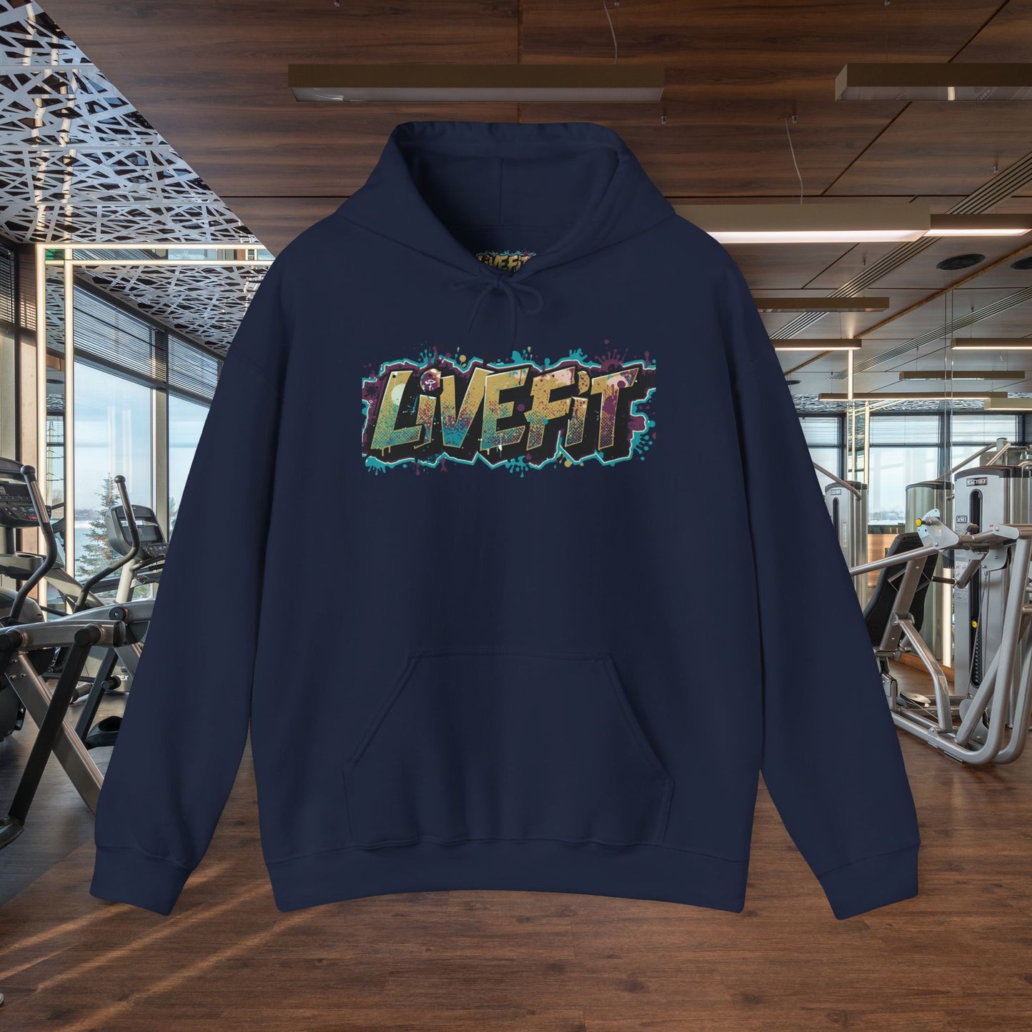 Live Fit Hoodie - Unisex Heavy Blend Sweatshirt - Fitness Enthusiasts - Gym Wear - Workout Apparel - Active Lifestyle - Gift for Him/Her -