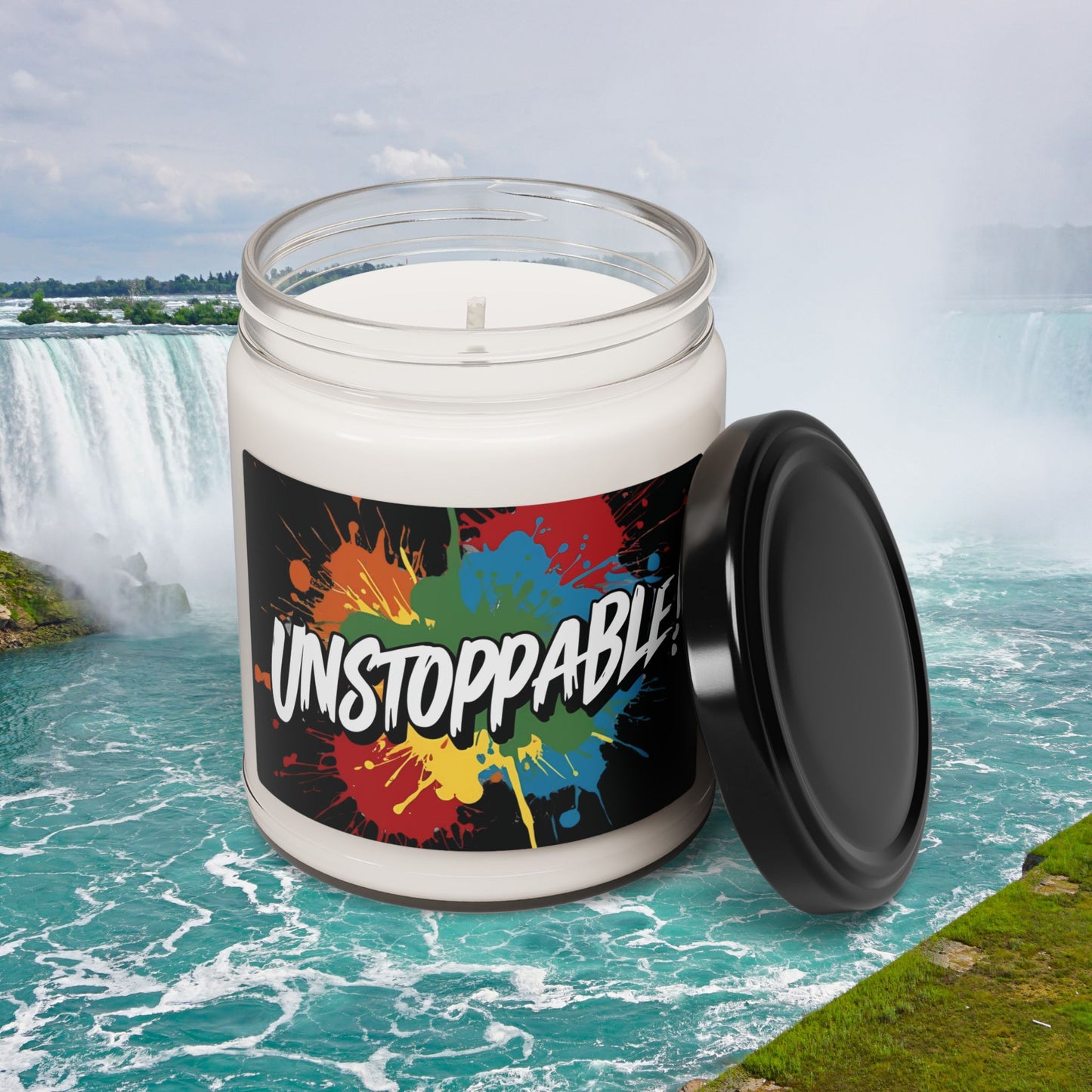 π₯ Unstoppable! Print Design π₯ Scented π₯ Soy Candle π₯ 9oz π₯ 9 Scented π₯ 1 Unscented π₯ Motivational π₯ Home & Gifts π₯ 50 - 60 Hours of Burn Time π₯
