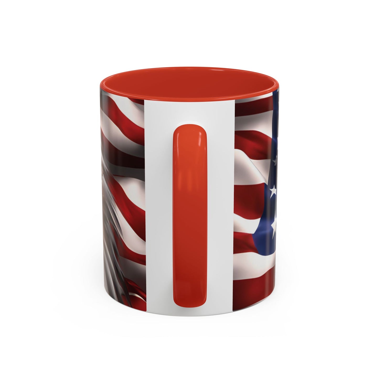 Patriotic Bald Eagle Coffee Mug – American Flag Accent Cup for Proud Americans & Veterans (11oz & 15oz, Multiple Colors)