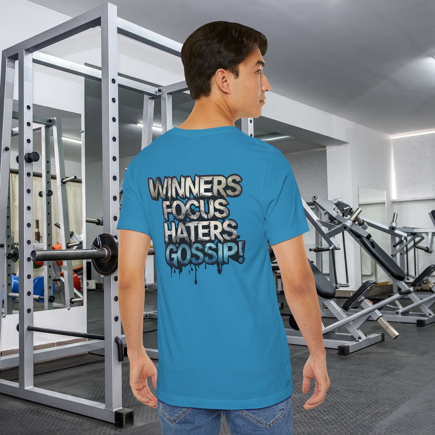 Winners Focus Haters Gossip! Tee - Motivational Graphic Shirt - Unisex Tee for Casual Wear - Gift for Friends - Streetwear Fashion
