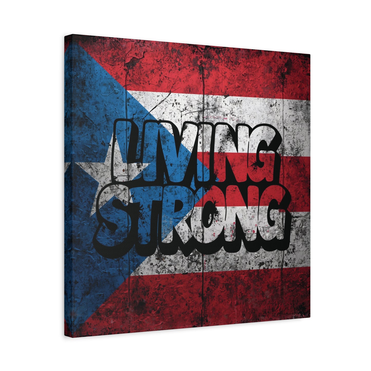 Gallery Wrapped - Puerto Rico Flag - Matte Canvas Wall Art - Inspirational Decor - Home Wall Decor -