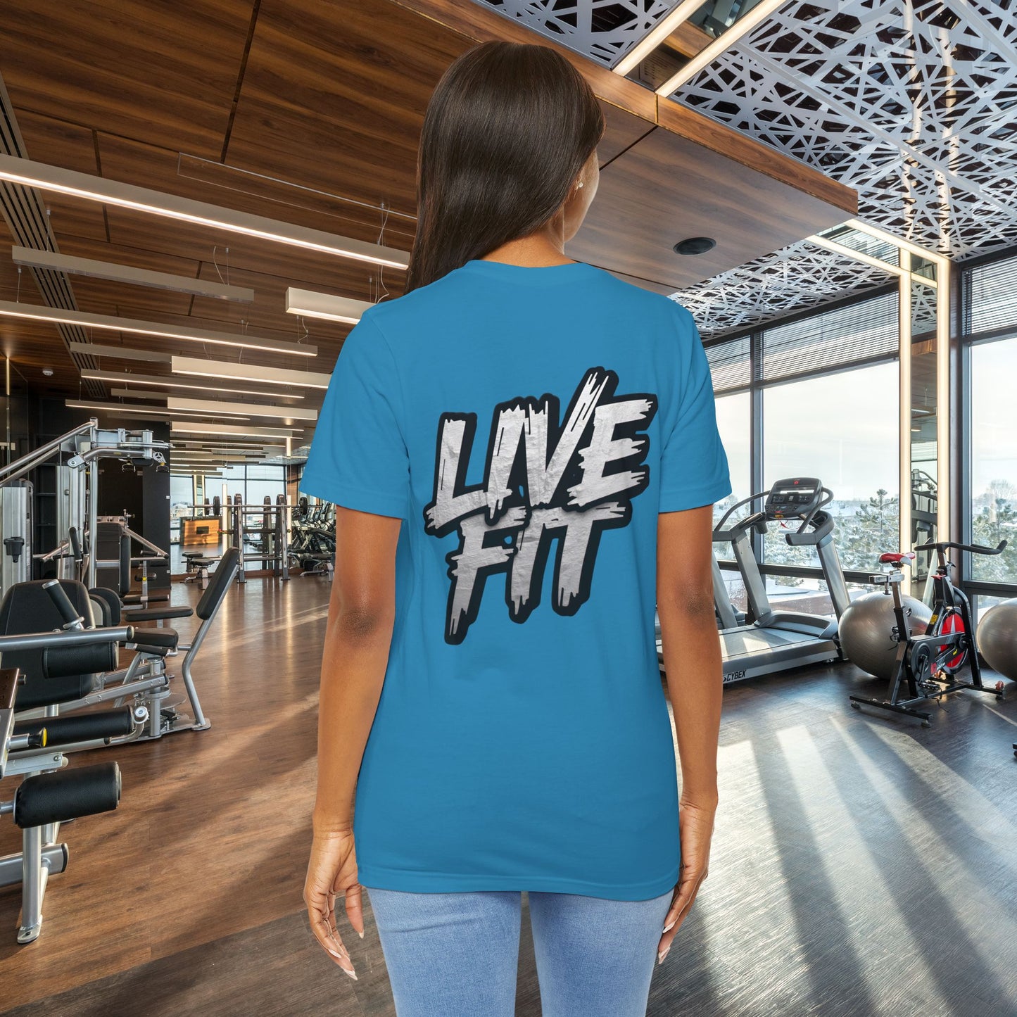 LIVE FIT Unisex Jersey Tee - Fitness Shirt - XS - 4XL - Workout Apparel - Motivational T-Shirt - Casual Wear - Gift for Fitness Enthusiasts
