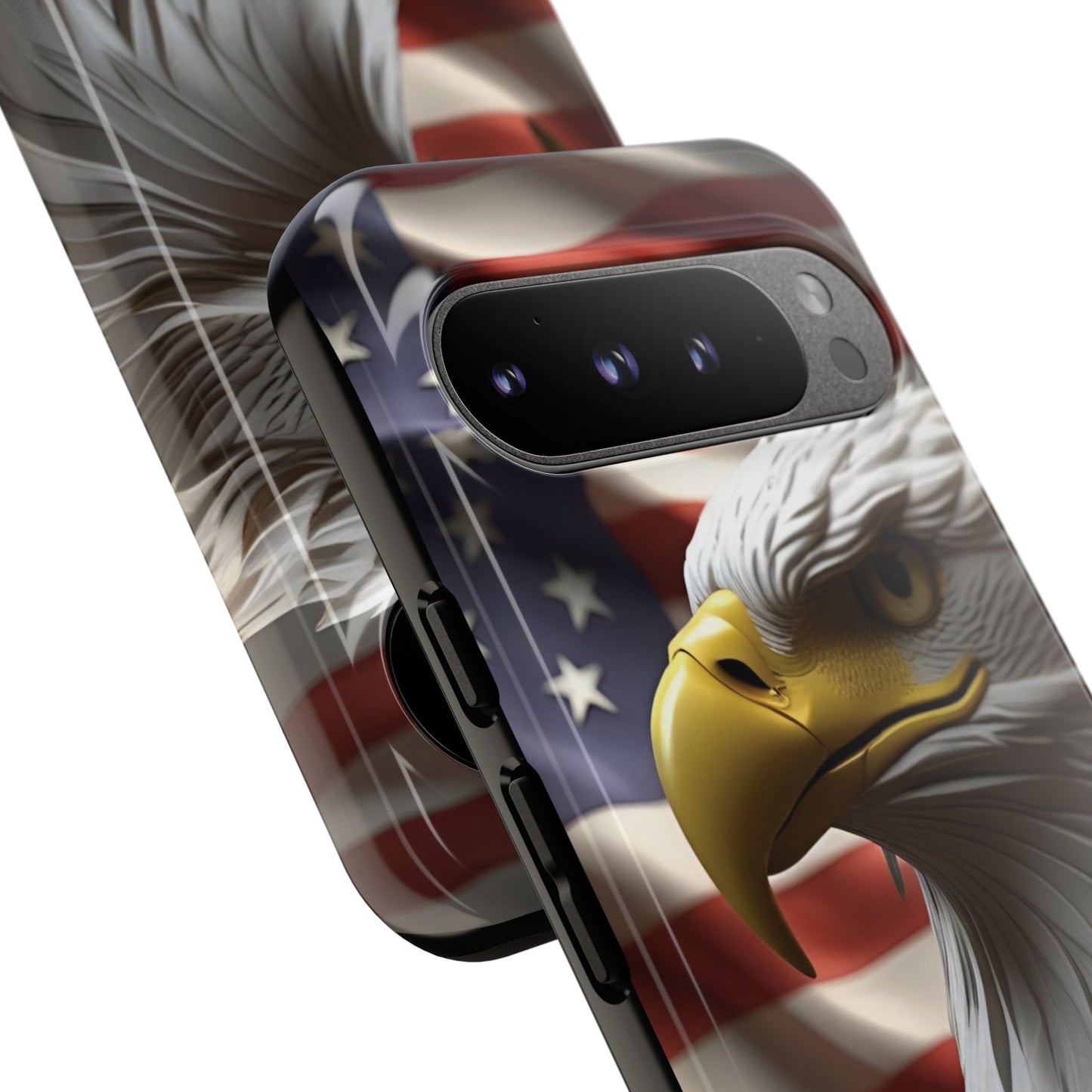 Tough Phone Cases - Patriotic - American Flag Eagle Design - Red White & Blue - Multiple Sizes -