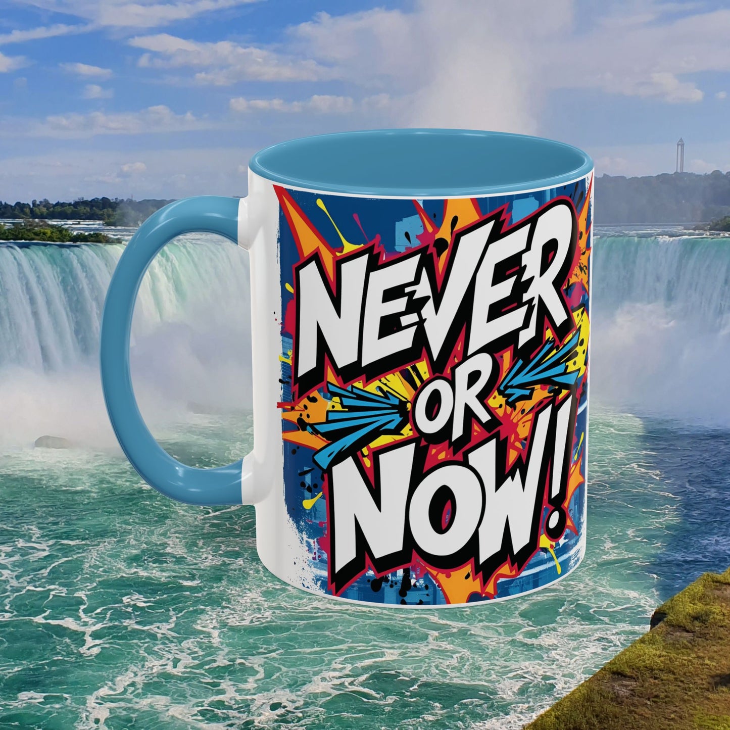 💥Vibrant 💥 Motivational 💥 Ceramic 💥 Coffee Mug 💥 Let's Go! 💥 Never or Now💥 Sizes 11oz 15oz💥 8 Different Colors To Choose From💥