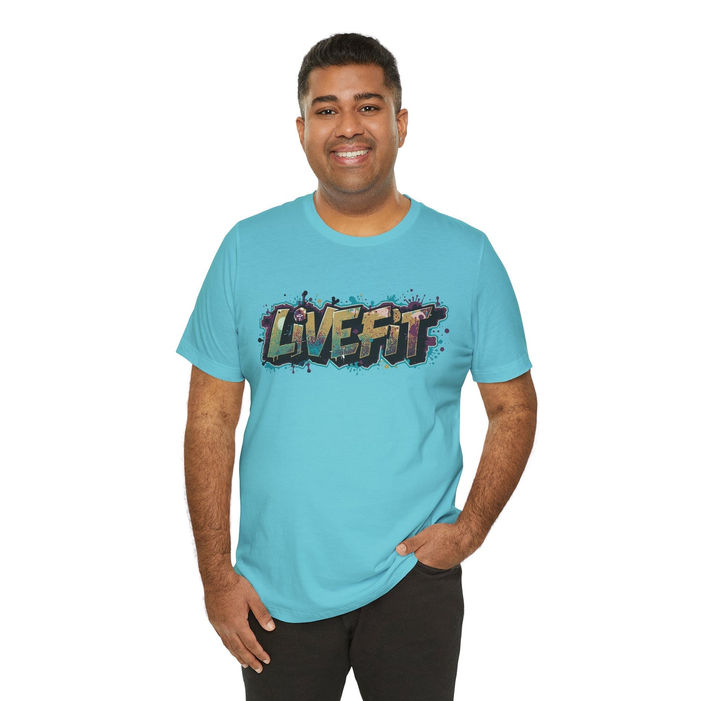 LIVE FIT Graphic Fitness Tee - Motivational Workout Apparel