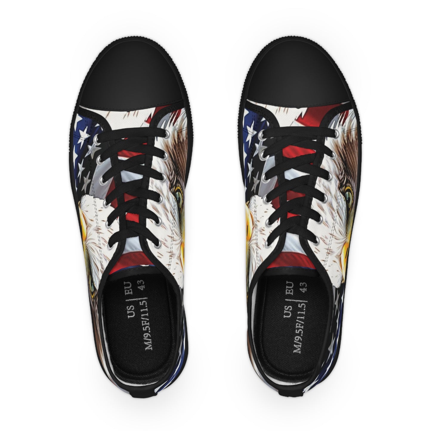 Unisex Sneakers - USA American Flag Patriotic Bald Eagle Design