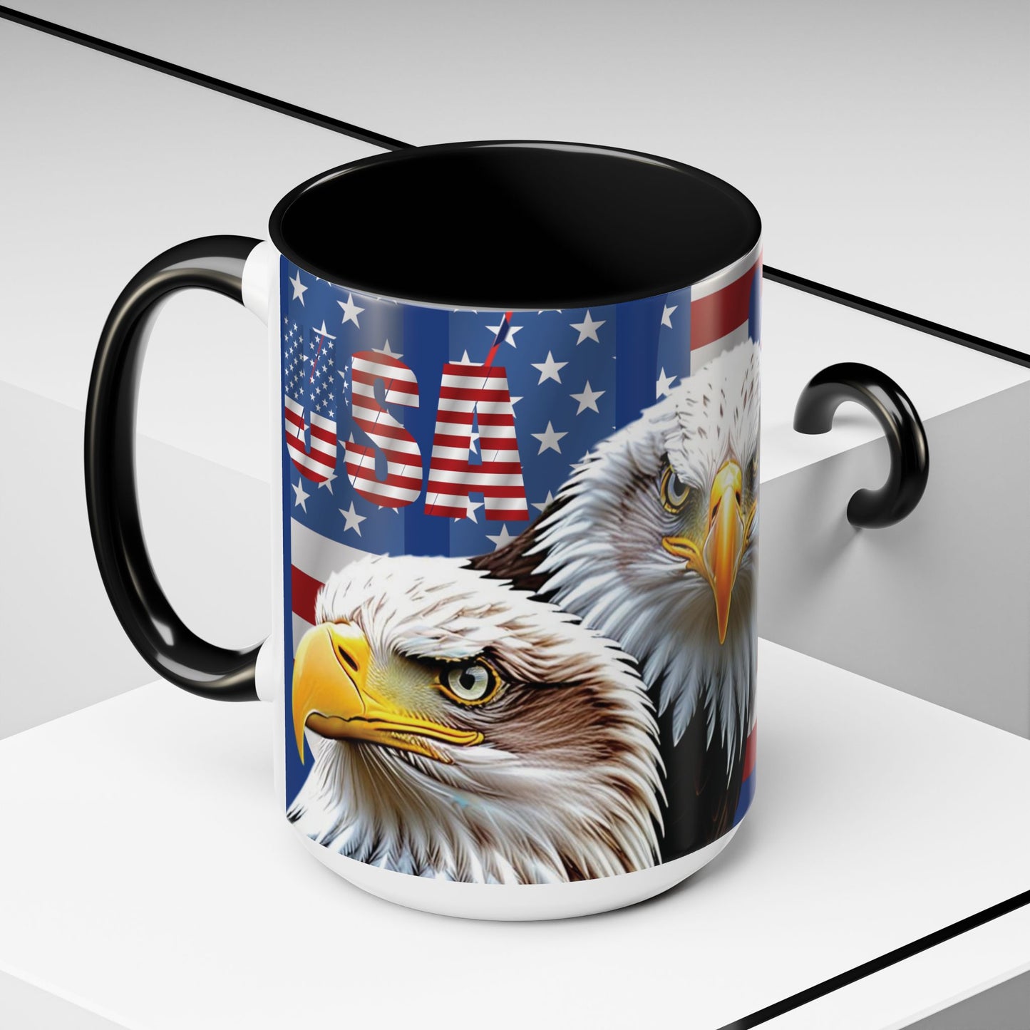 πΊπΈ Eye-Catching πΊπΈ Patriotic πΊπΈ Bald Eagle πΊπΈ Red White & Blue πΊπΈ USA πΊπΈ Accent Coffee Mug πΊπΈπΊπΈ 11oz & πΊπΈ 15oz πΊπΈ Sizes πΊπΈ 8 Color Options πΊπΈ Red πΊπΈ Black πΊπΈ Light Blue πΊπΈ Yellow πΊπΈ Orange πΊπΈ Navy πΊπΈ Pink πΊπΈ Purple