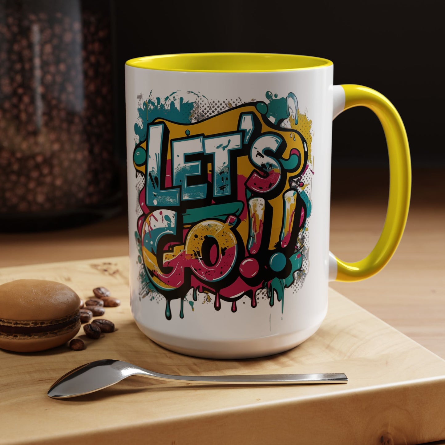 Let's Go! Graffiti Style Mug - Vibrant Pop Art Design - 11oz/15oz