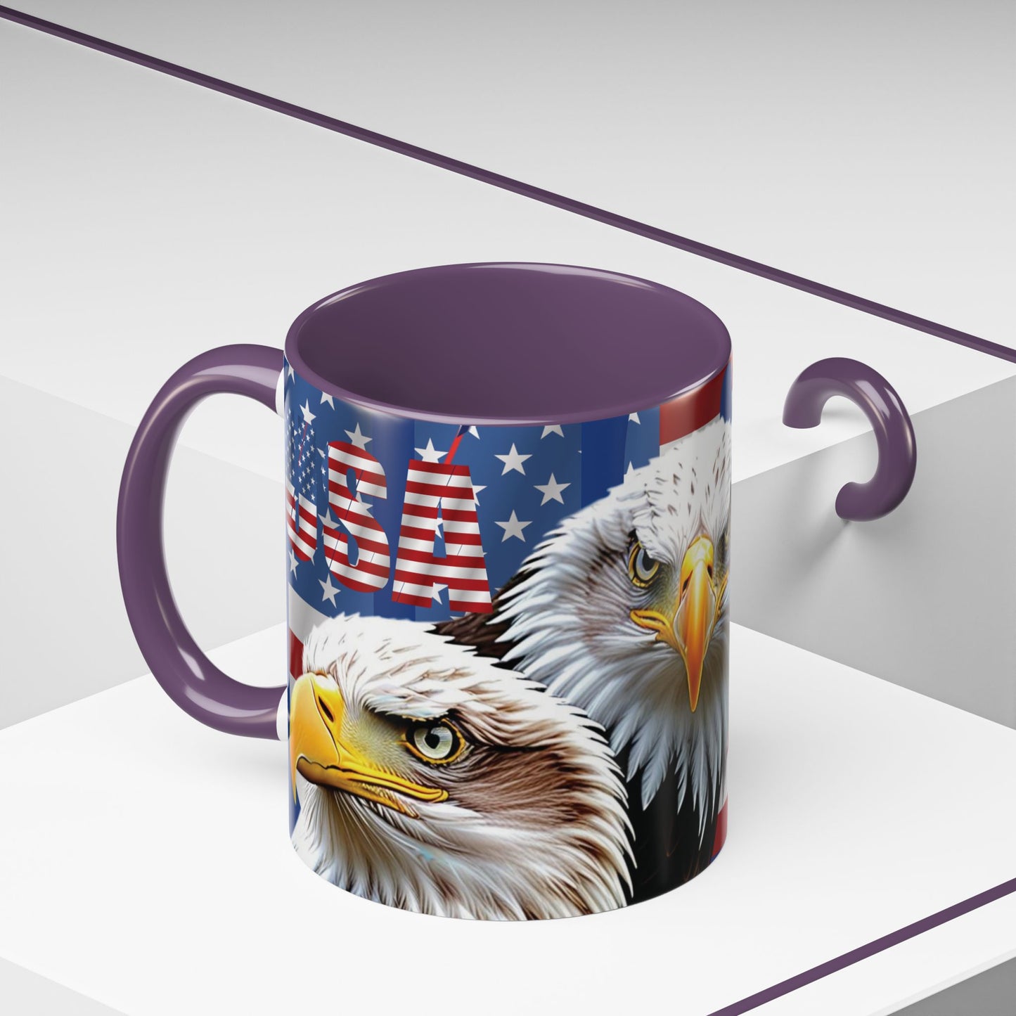 πΊπΈ Eye-Catching πΊπΈ Patriotic πΊπΈ Bald Eagle πΊπΈ Red White & Blue πΊπΈ USA πΊπΈ Accent Coffee Mug πΊπΈπΊπΈ 11oz & πΊπΈ 15oz πΊπΈ Sizes πΊπΈ 8 Color Options πΊπΈ Red πΊπΈ Black πΊπΈ Light Blue πΊπΈ Yellow πΊπΈ Orange πΊπΈ Navy πΊπΈ Pink πΊπΈ Purple