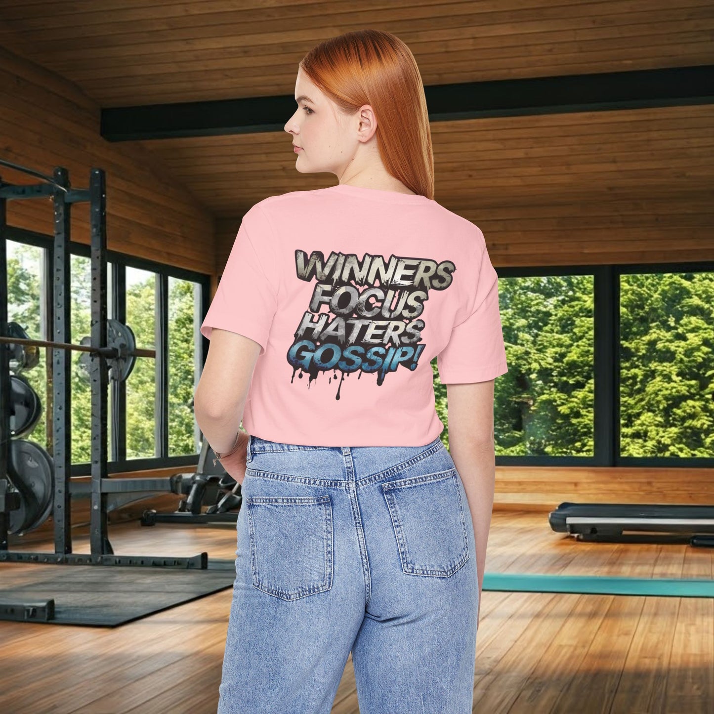 Winners Focus Haters Gossip! Tee - Motivational Graphic Shirt - Unisex Tee for Casual Wear - Gift for Friends - Streetwear Fashion