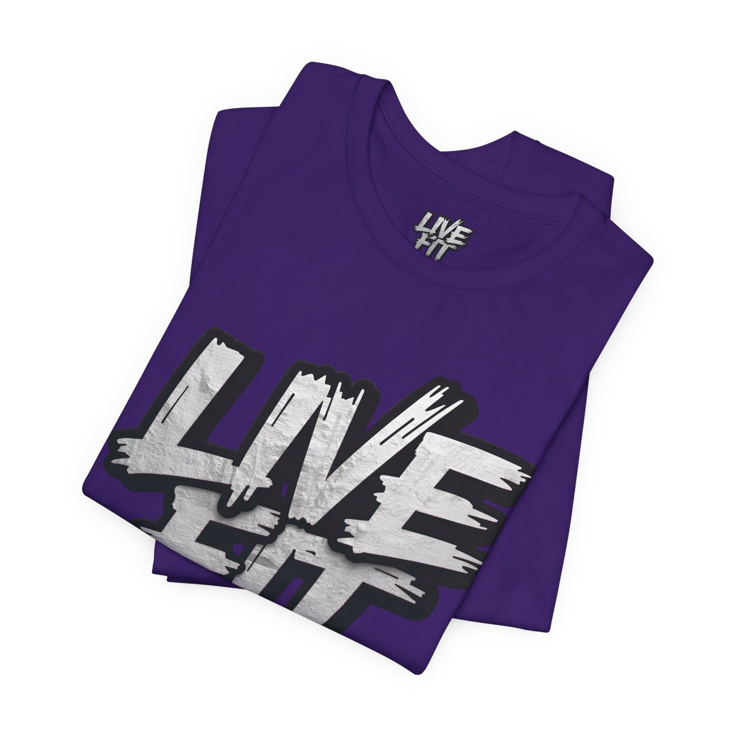 LIVE FIT Unisex Jersey Tee - Fitness Shirt - XS - 4XL - Workout Apparel - Motivational T-Shirt - Casual Wear - Gift for Fitness Enthusiasts