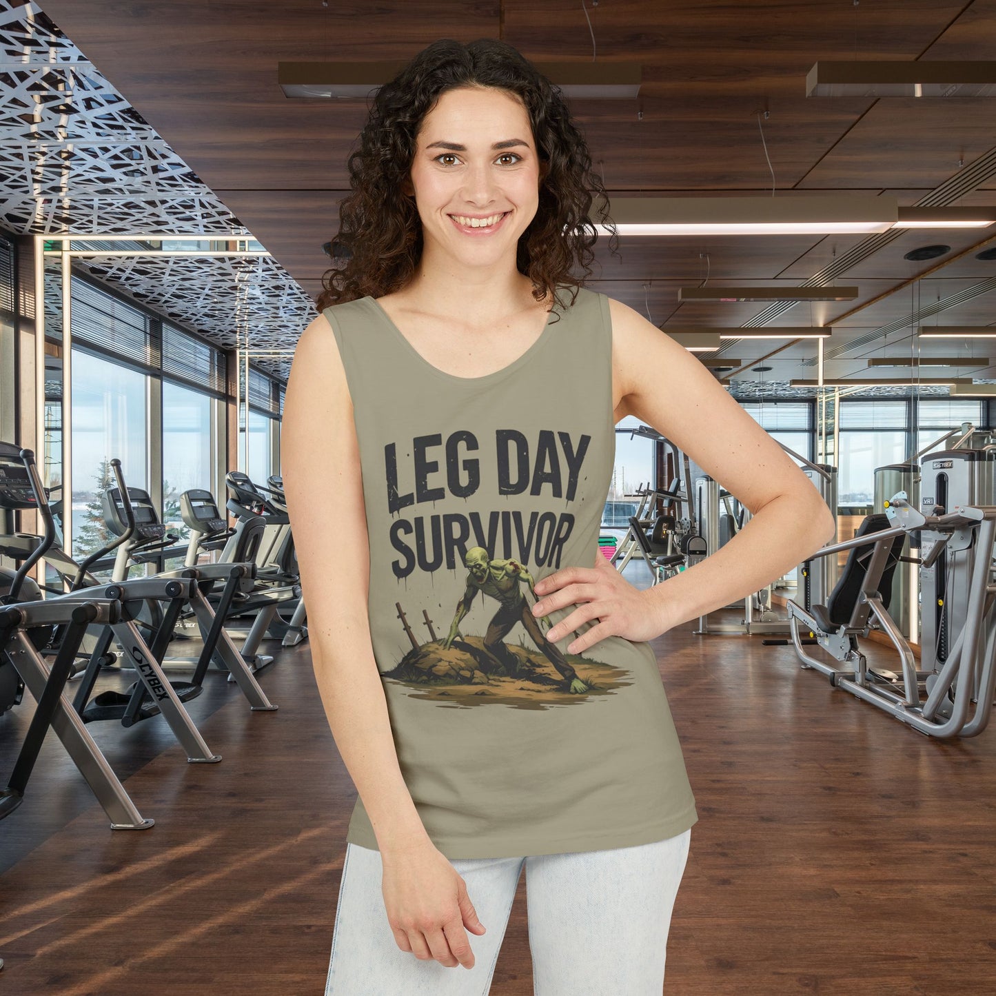 Leg Day Survivor Tank Top - Unisex Fitness Apparel, Gym Gear, Workout Clothing, Workout Gift, Funny Fitness Tee