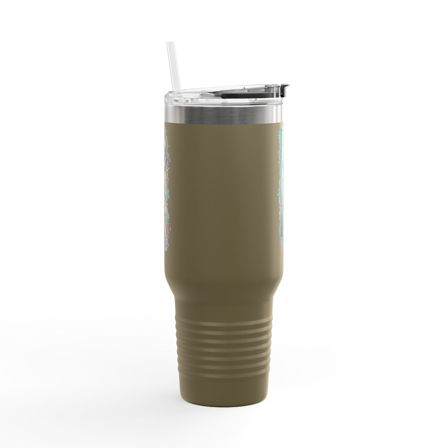 Insulated Travel Mug, Live Fit, 40oz Fitness Water Bottle, Gym Coffee Cup, Durable Travel Tumbler, Motivational Drinkware