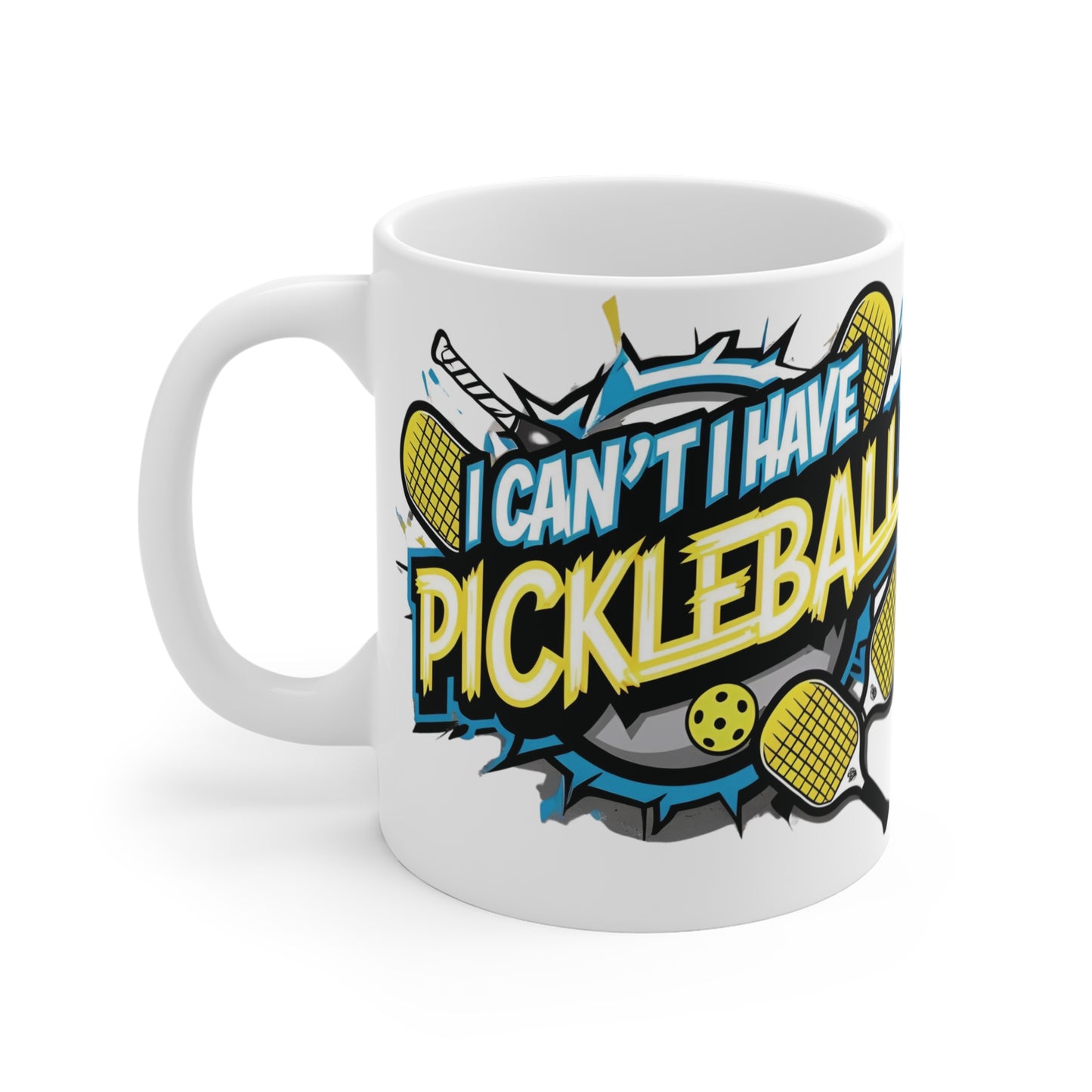 Pickleball Enthusiast White Ceramic Coffee Mug: I Can't, I Have Pickleball, Print Design, Gift For Her, Gift For Him, Sports Gift, Fun Coffee Cup, Pickleball Lover, Unique Present, Sporty Drinkware