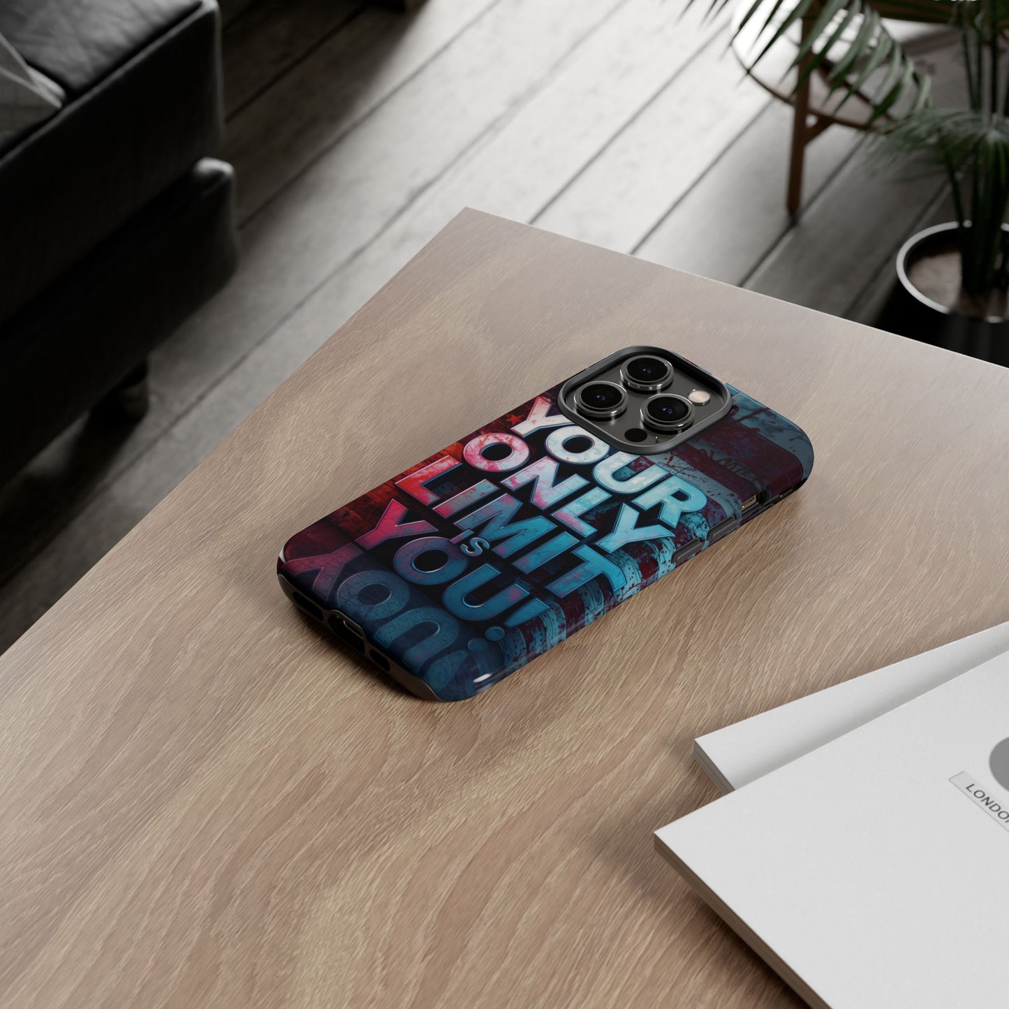 Tough Cases Phone Case -Your Only Limit Is You! Motivational Design, Inspirational Gift, Customizable Cover, USA Flag, Adventure Vibes