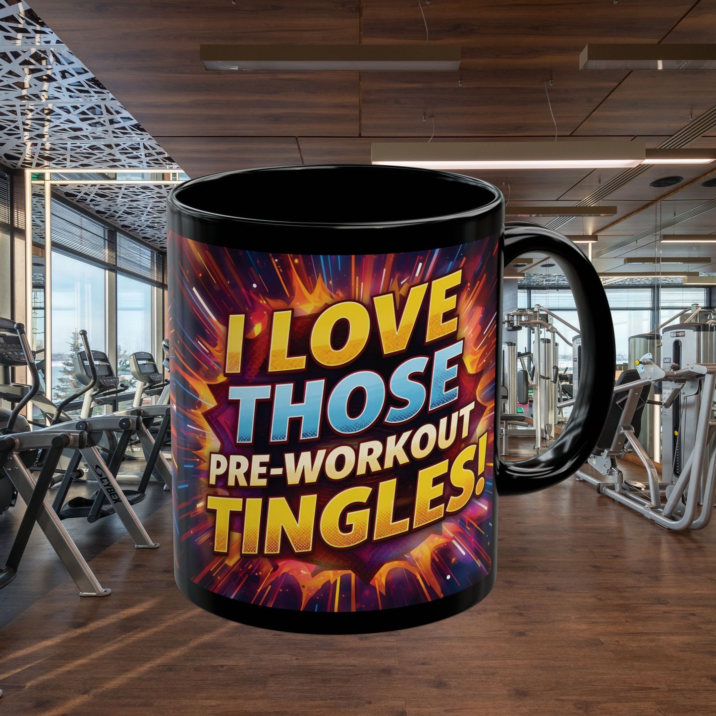 Motivational Workout Mug - Fitness Coffee Cup - I Love Those Pre-Workout Tingles! Mug - Gym Lover Gift - Workout Motivation Mug -