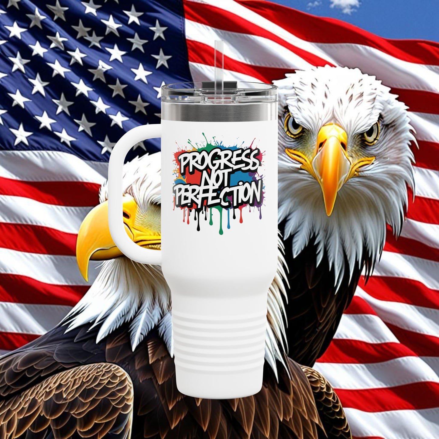 💥Inspirational 💥 Vibrant 💥 Durable 💥 Stainless Steel 💥 Insulated 💥 Travel Mug-Tumbler 💥 40oz 💥 Leak-Proof Lid 💥 8 Different Colors To Choose From 💥 Motivation On The Move 💥