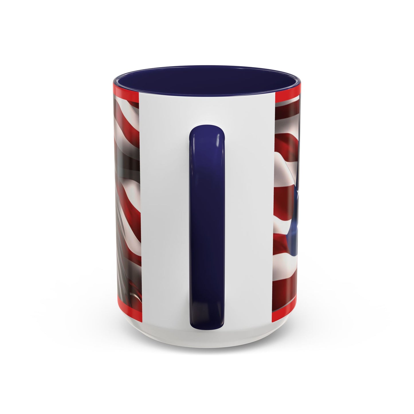 Patriotic Bald Eagle Coffee Mug – American Flag Accent Cup for Proud Americans & Veterans (11oz & 15oz, Multiple Colors)