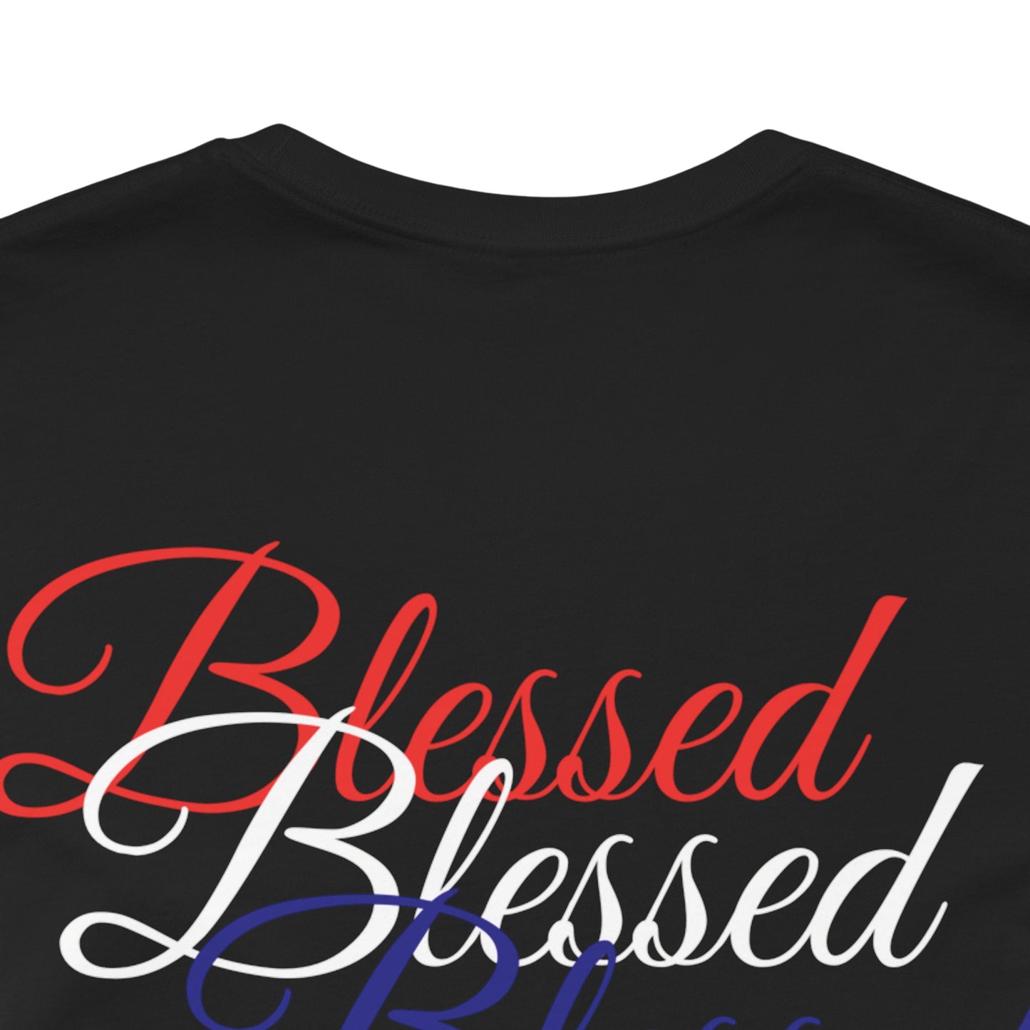 Red White Blue Blessed Design Unisex Tee