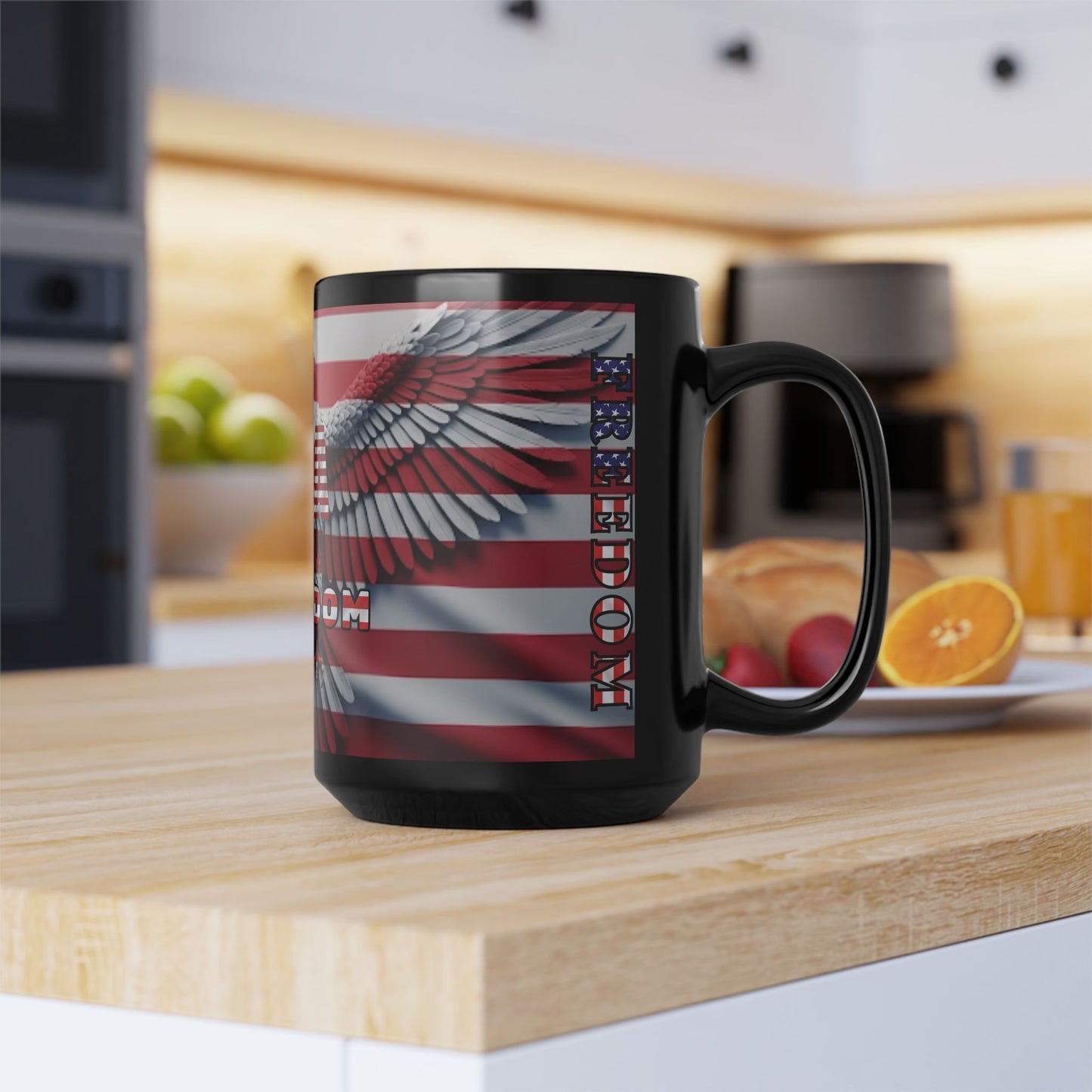 Mug - USA - Patriotic American Flag Eagle 11oz/15oz - Freedom - Red White & Blue