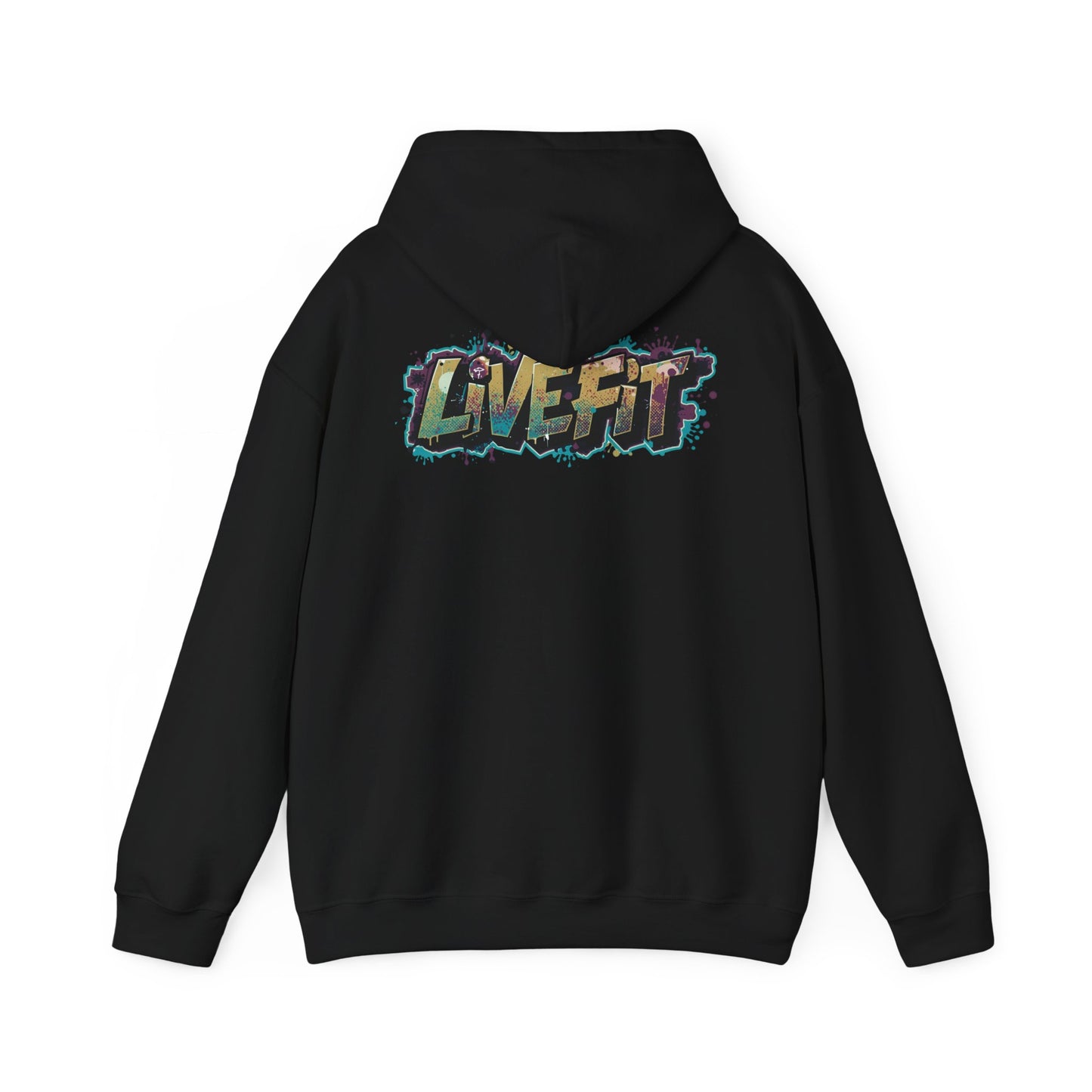 Live Fit Hoodie - Unisex Heavy Blend Sweatshirt - Fitness Enthusiasts - Gym Wear - Workout Apparel - Active Lifestyle - Gift for Him/Her -