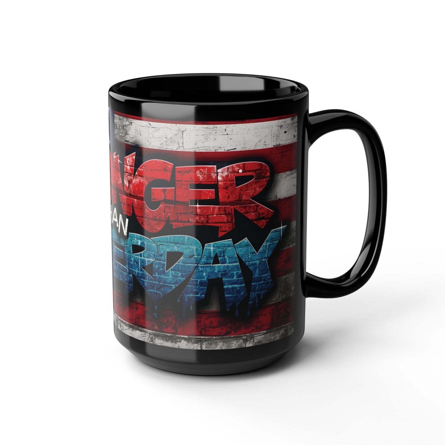 Eye-Catching - Motivational Patriotic Mug - Stronger Than Yesterday - Fitness Lover Gift - July 4th Independence Day Cup, 11oz