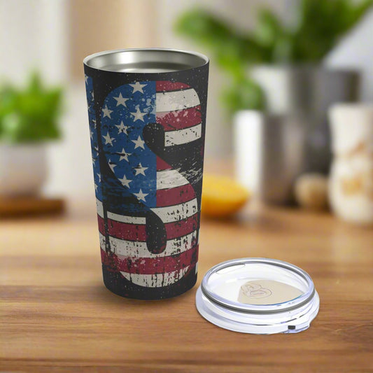 π₯Tumbler 20oz π₯ USA Pride π₯ Stainless Steel π₯Red White and Blue π₯ Hot or Cold