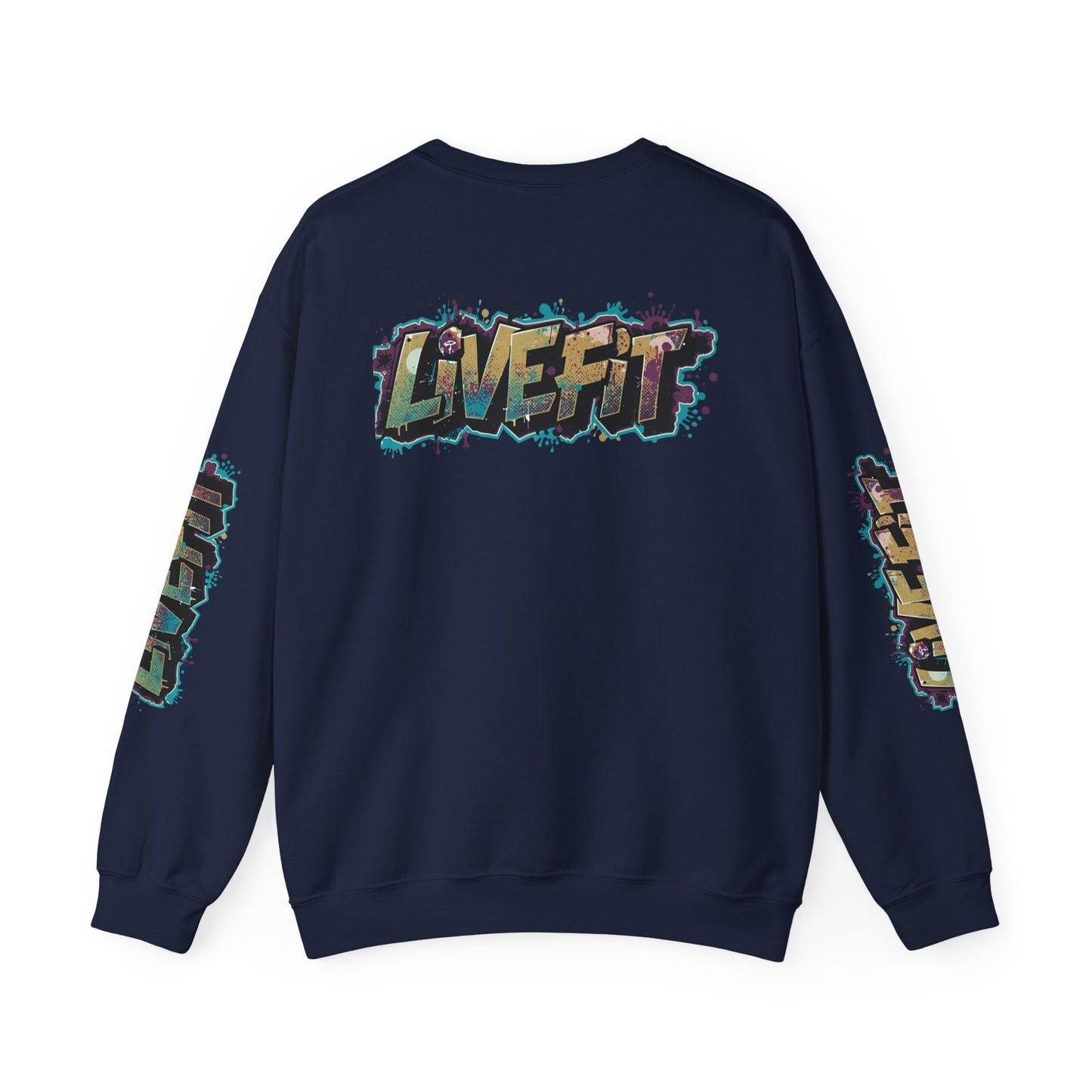 Live Fit Crewneck Sweatshirt - Trendy Fitness Apparel - Unisex Casual Wear - Sports Gift - Workout Fashion - Street Style Sweatshirt -