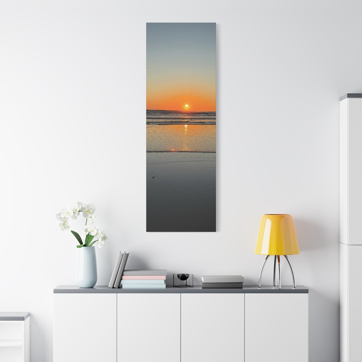 Stunning Sunset Beach Canvas Print, Ocean Decor, Wall Art, Home Decor, Coastal Artwork for Living Room
