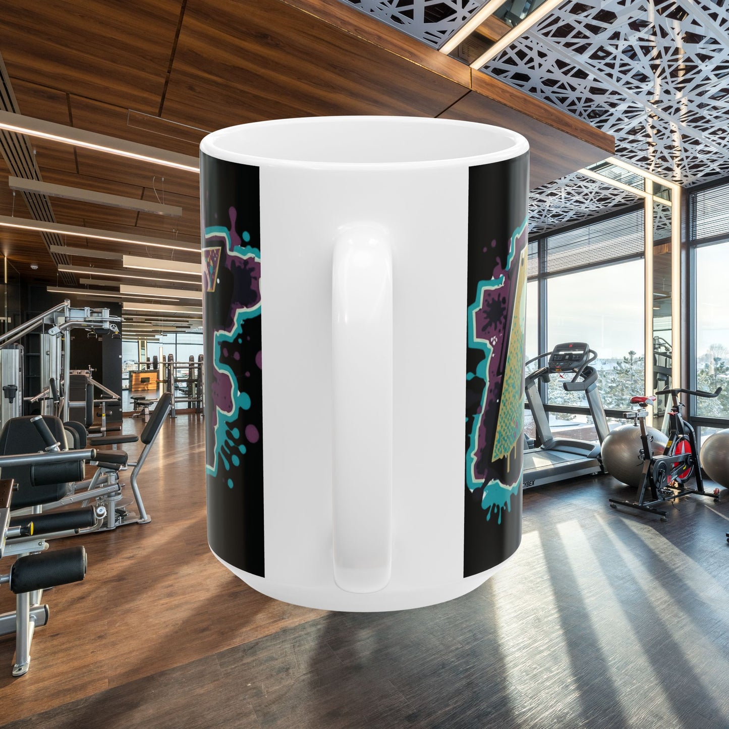 Vibrant - Live Fit Design - White Ceramic Mug - 2 Convenient Sizes - 11oz - 15oz -