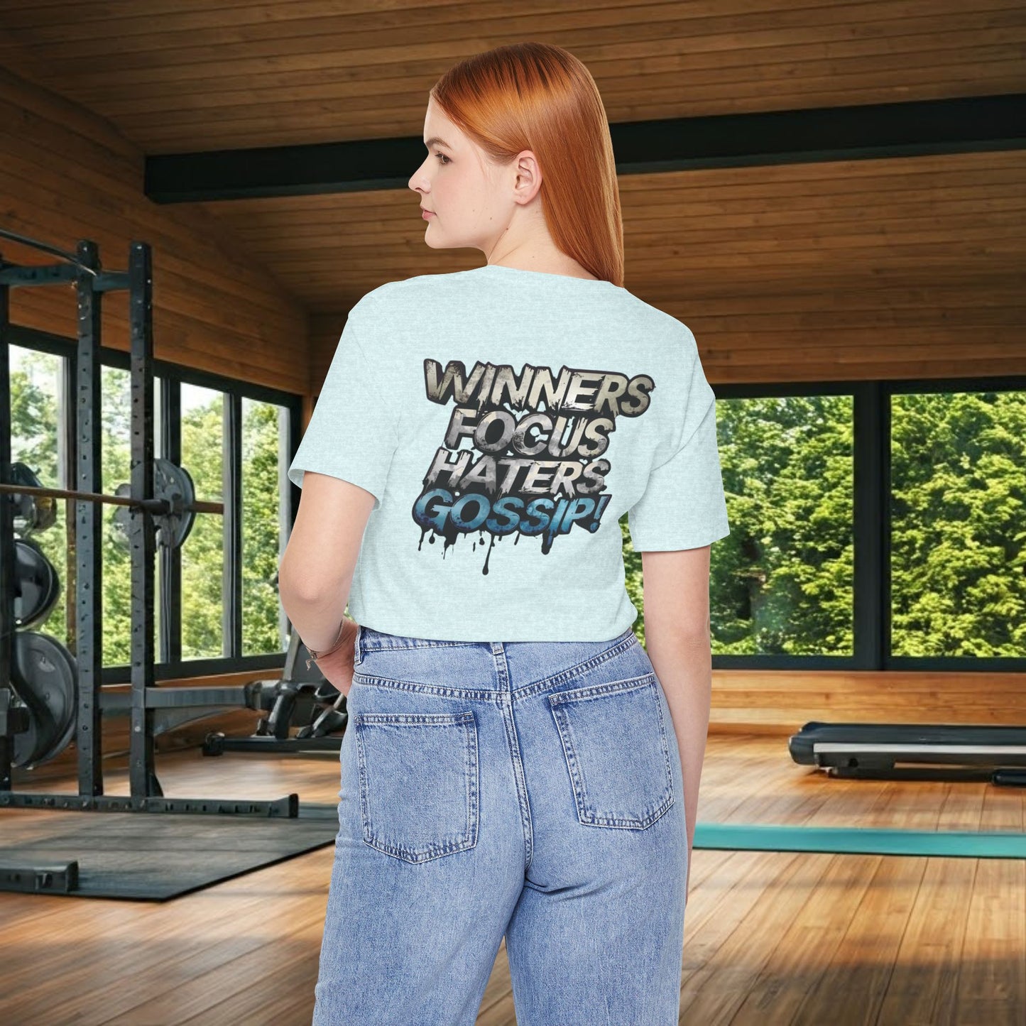 Winners Focus Haters Gossip! Tee - Motivational Graphic Shirt - Unisex Tee for Casual Wear - Gift for Friends - Streetwear Fashion