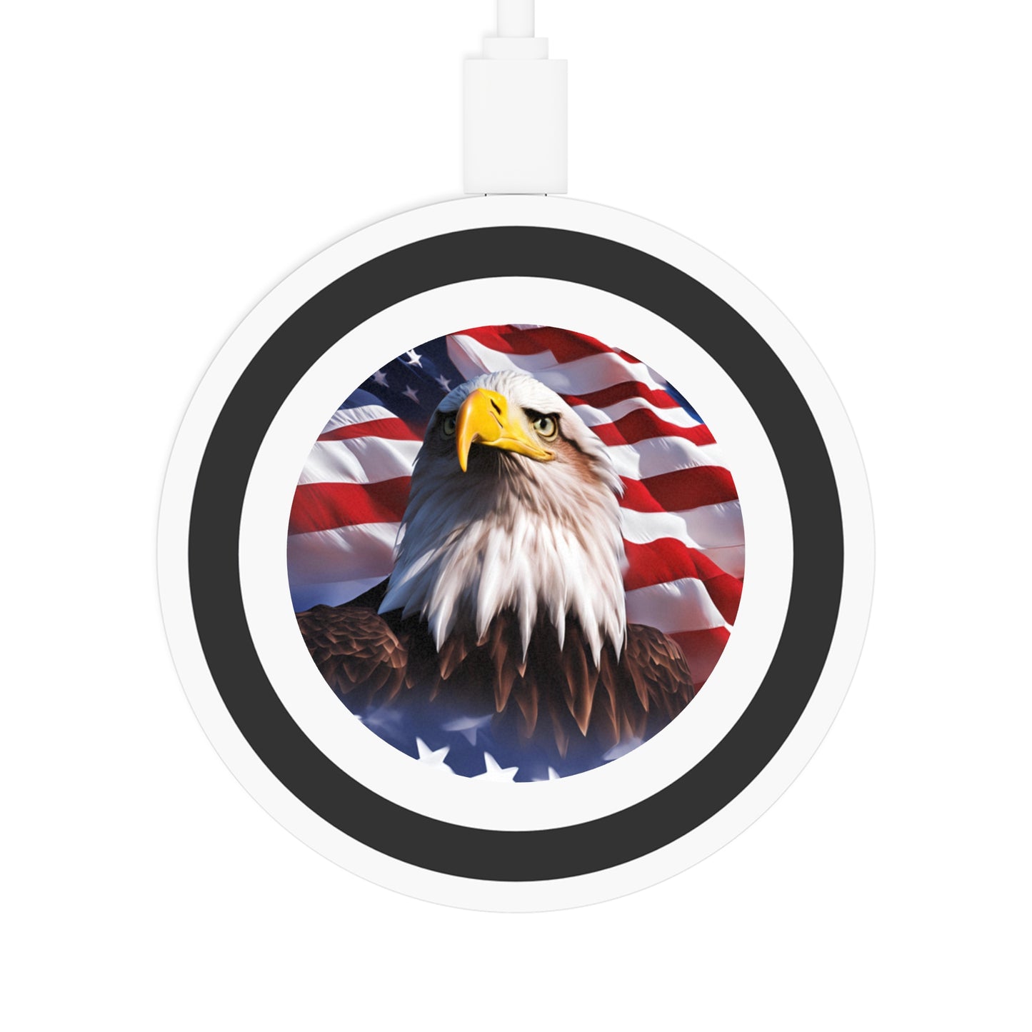 💥 Wireless Charging Pad 💥 Patriotic 💥 Eagle 💥 USA 💥American Flag Design 💥