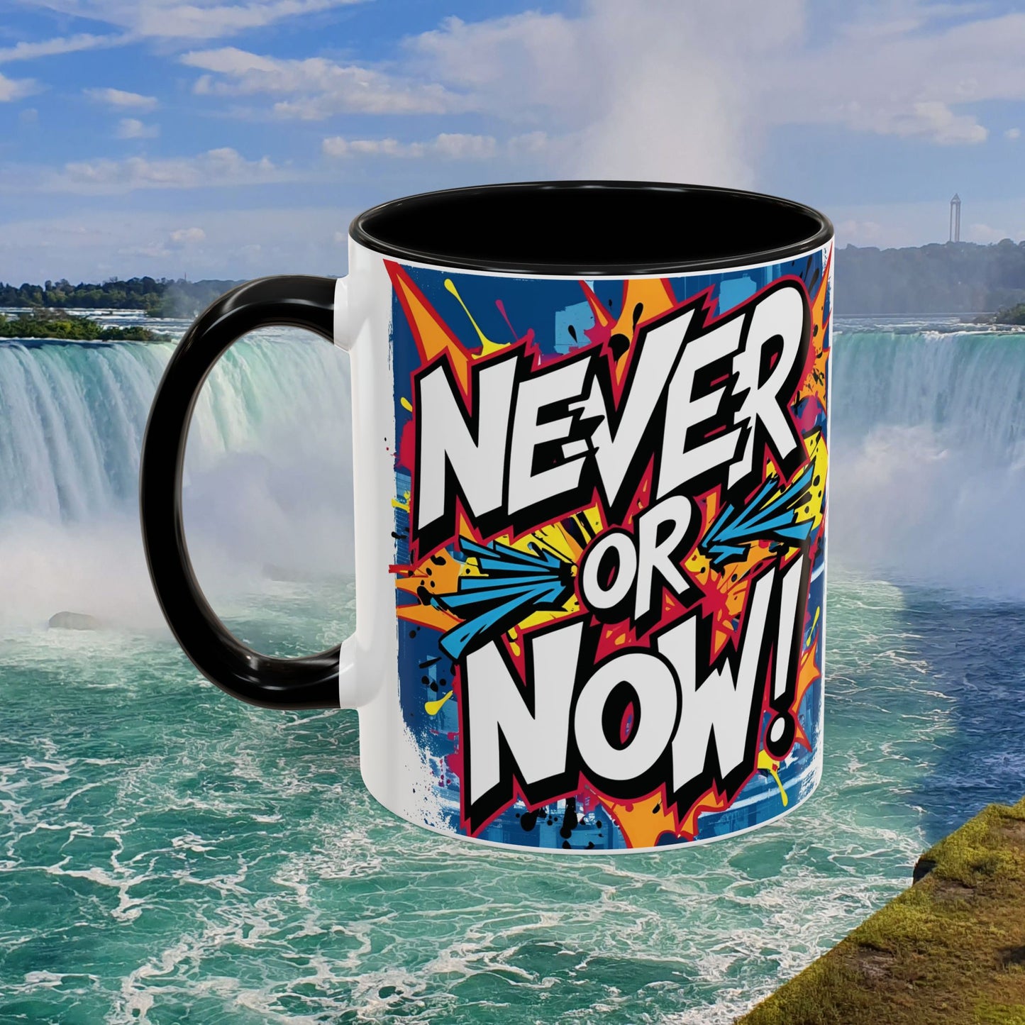 💥Vibrant 💥 Motivational 💥 Ceramic 💥 Coffee Mug 💥 Let's Go! 💥 Never or Now💥 Sizes 11oz 15oz💥 8 Different Colors To Choose From💥