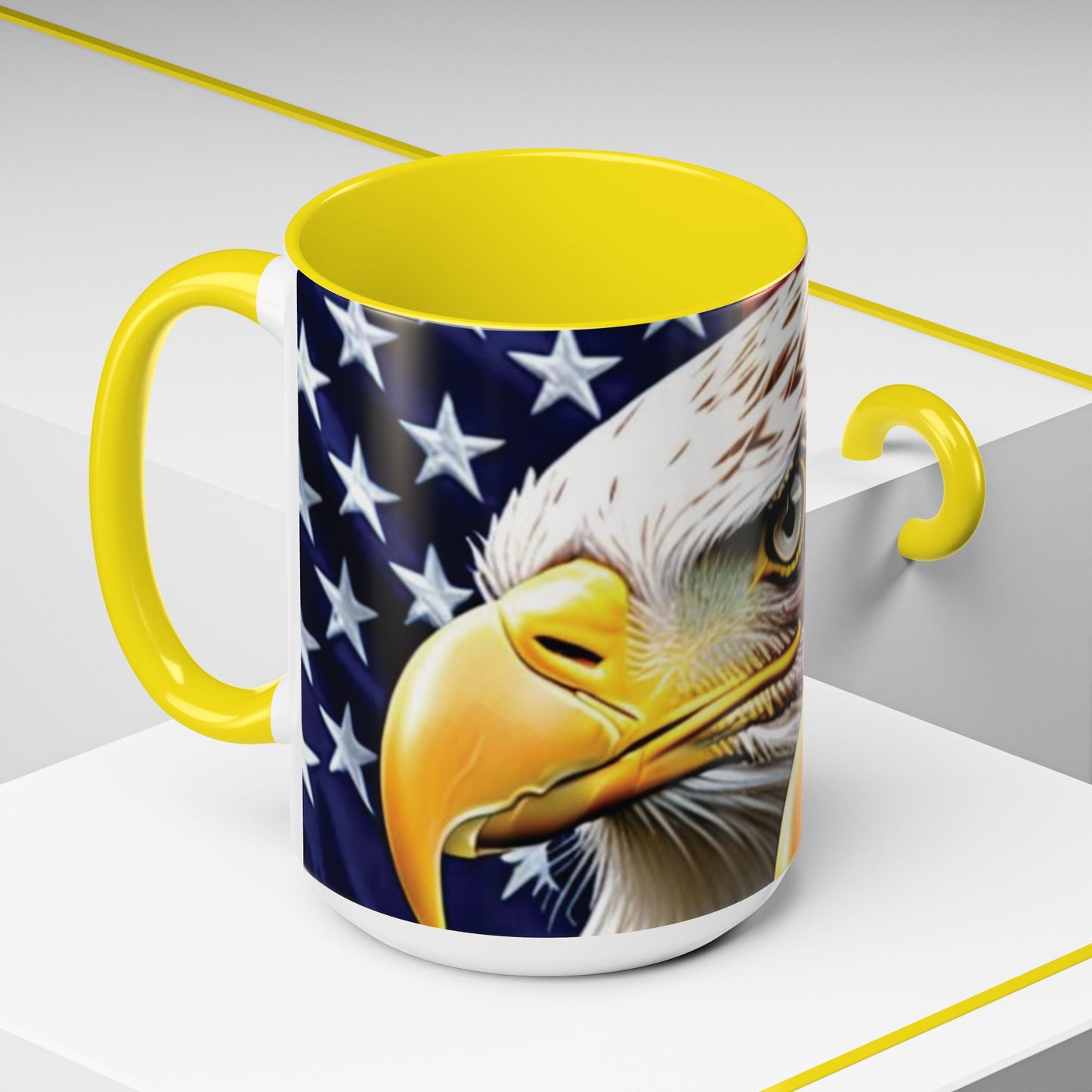 Patriotic Coffee Mug - American Flag Design - 11oz/15oz - 4th of July Gift