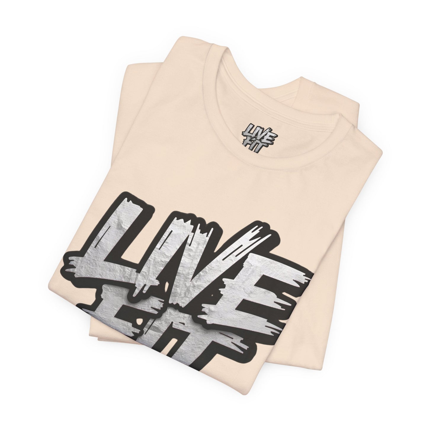 LIVE FIT Unisex Jersey Tee - Fitness Shirt - XS - 4XL - Workout Apparel - Motivational T-Shirt - Casual Wear - Gift for Fitness Enthusiasts
